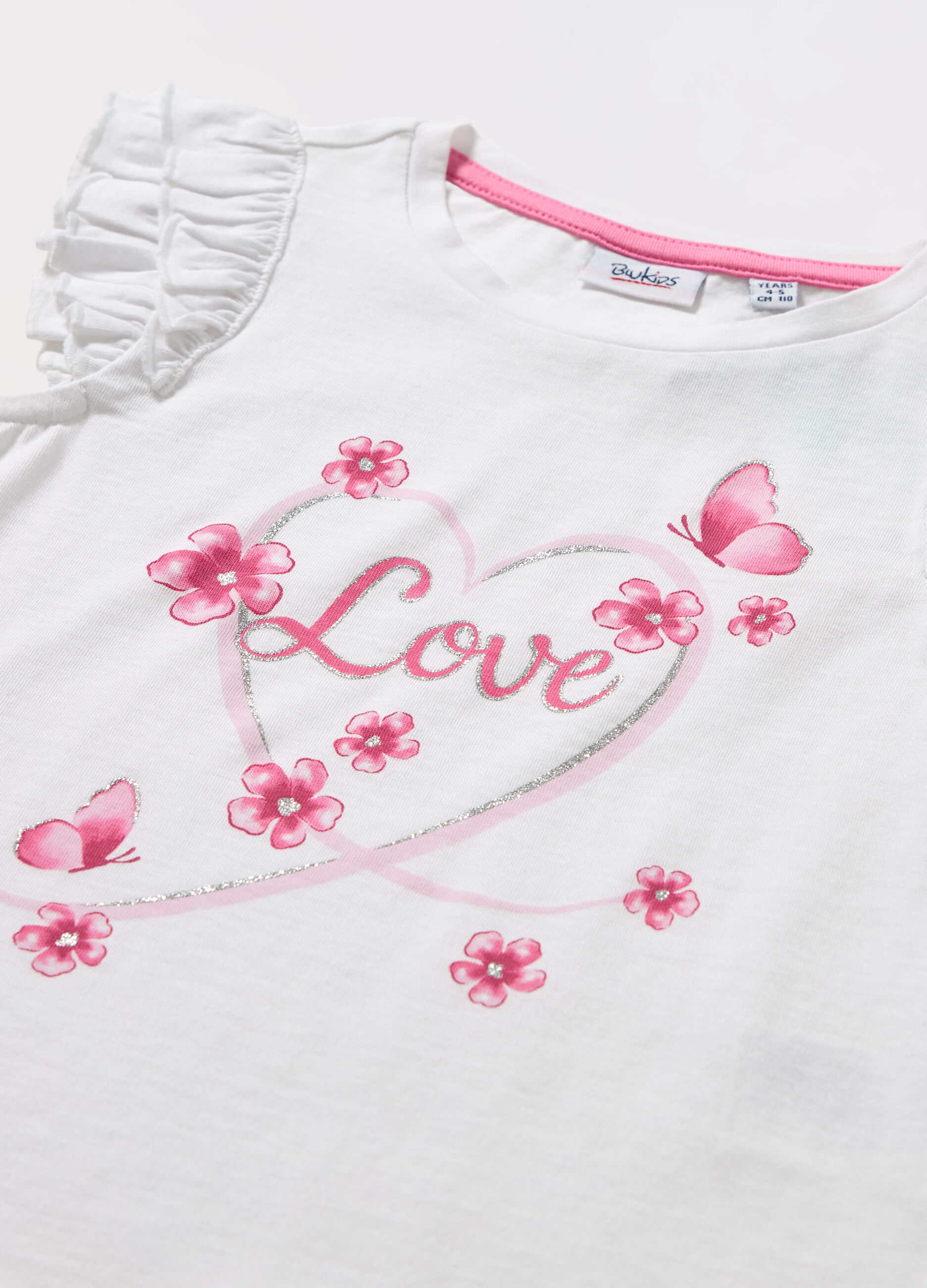 T-shirt in jersey di puro cotone bambina_1