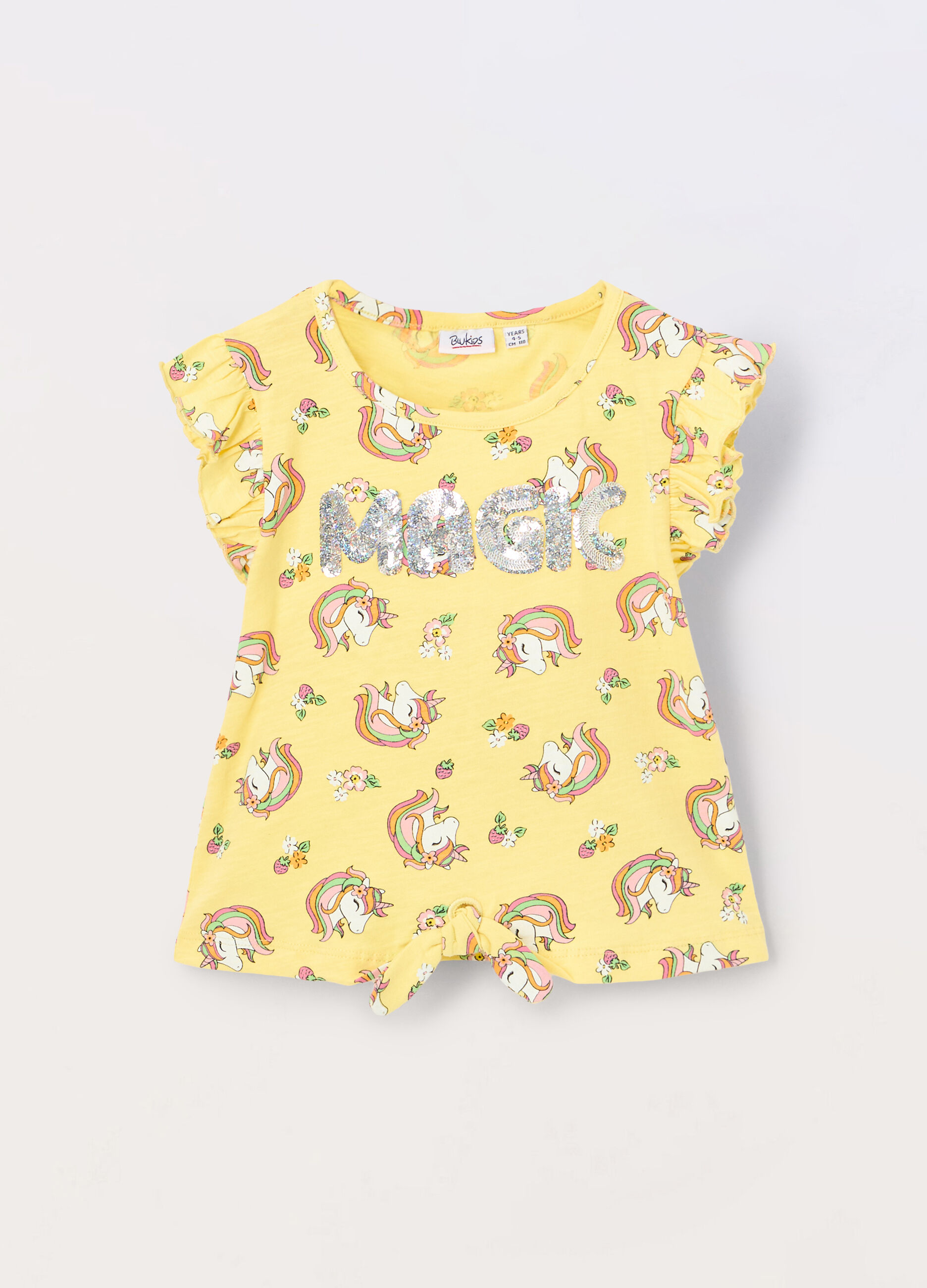 T-shirt in jersey di puro cotone bambina_0