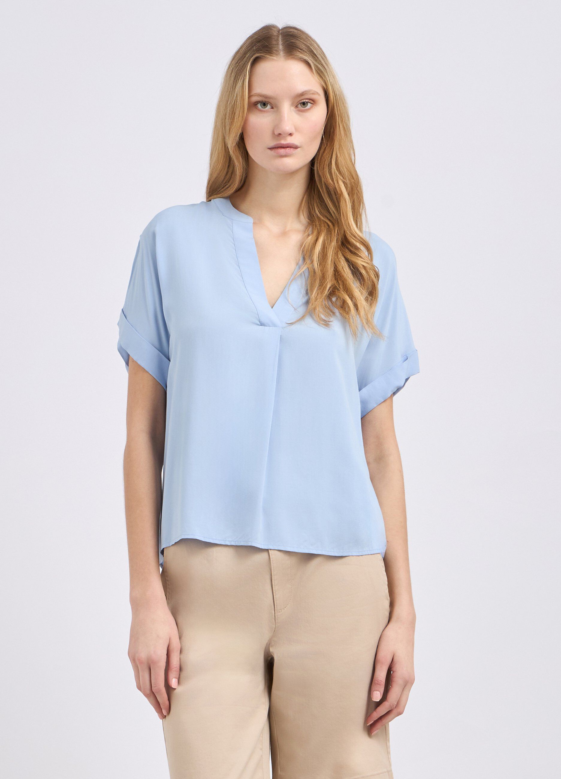 Blusa in pura viscosa donna_0