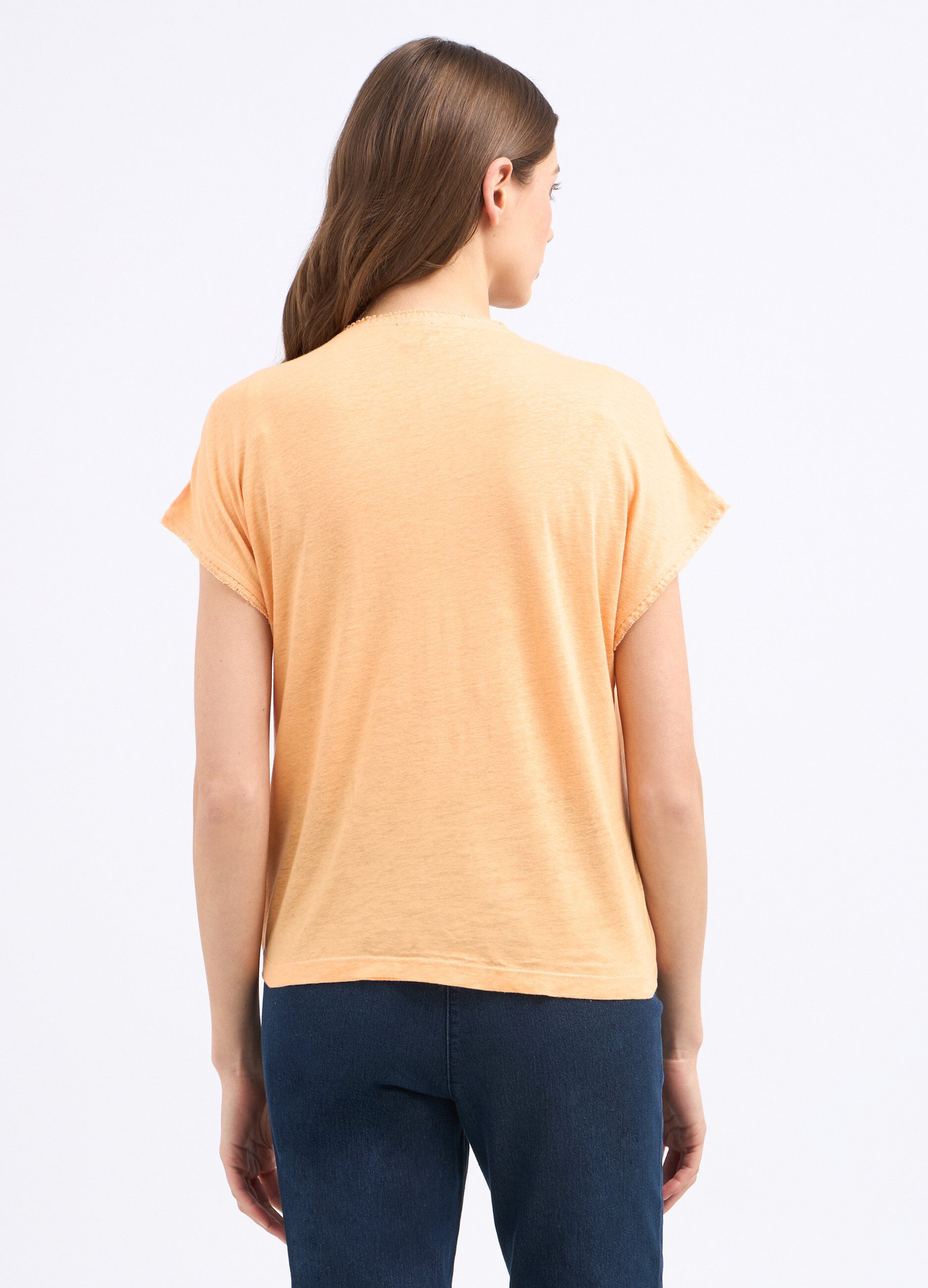 T-shirt in misto lino donna_1