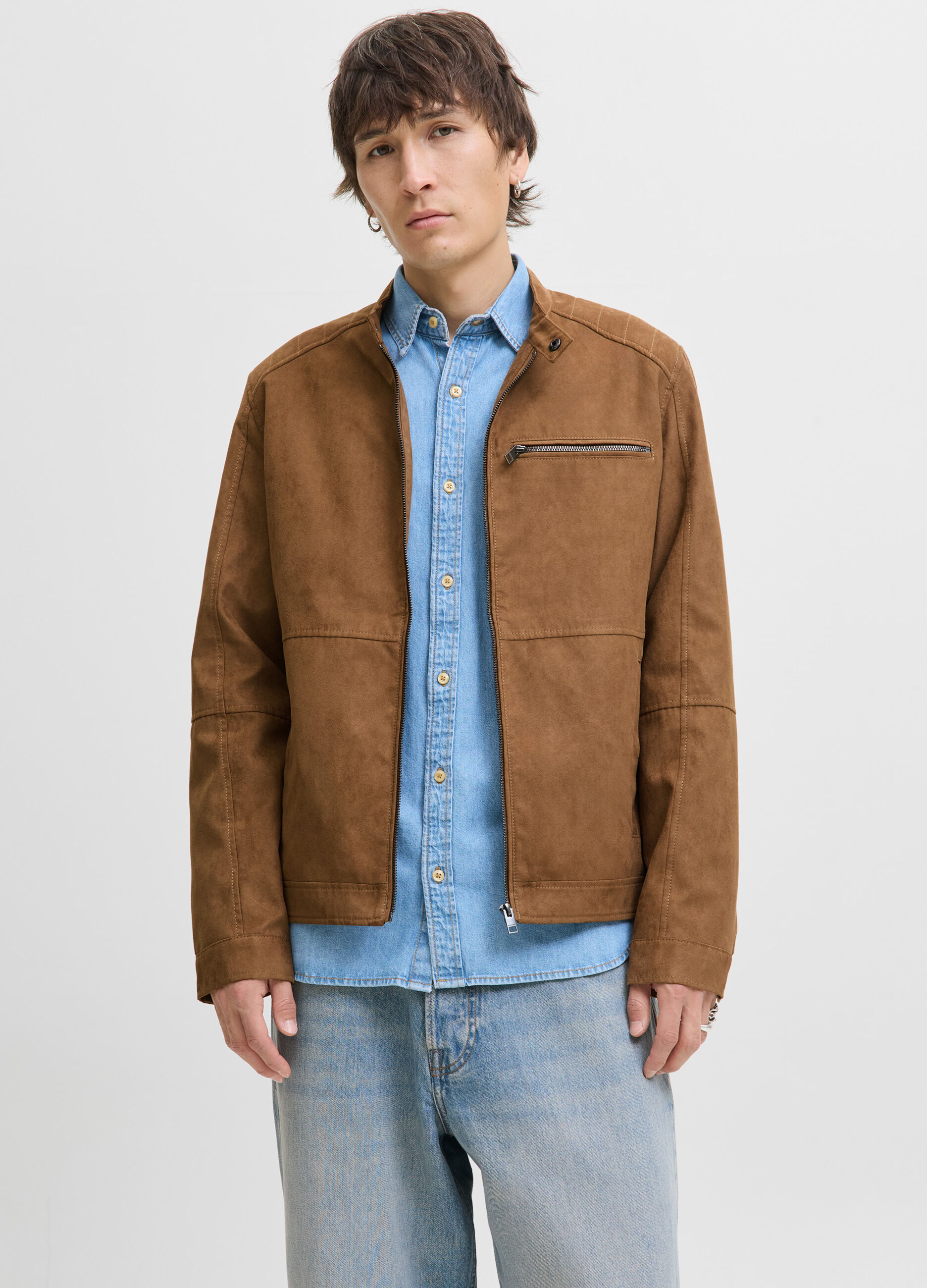 Giacca in ECOpelle scamosciata uomo_0