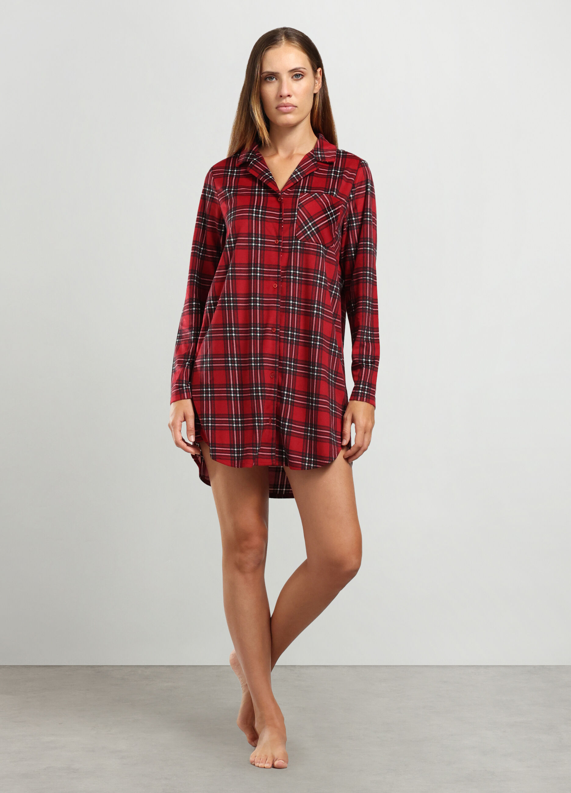 Camicia da notte velour donna_0