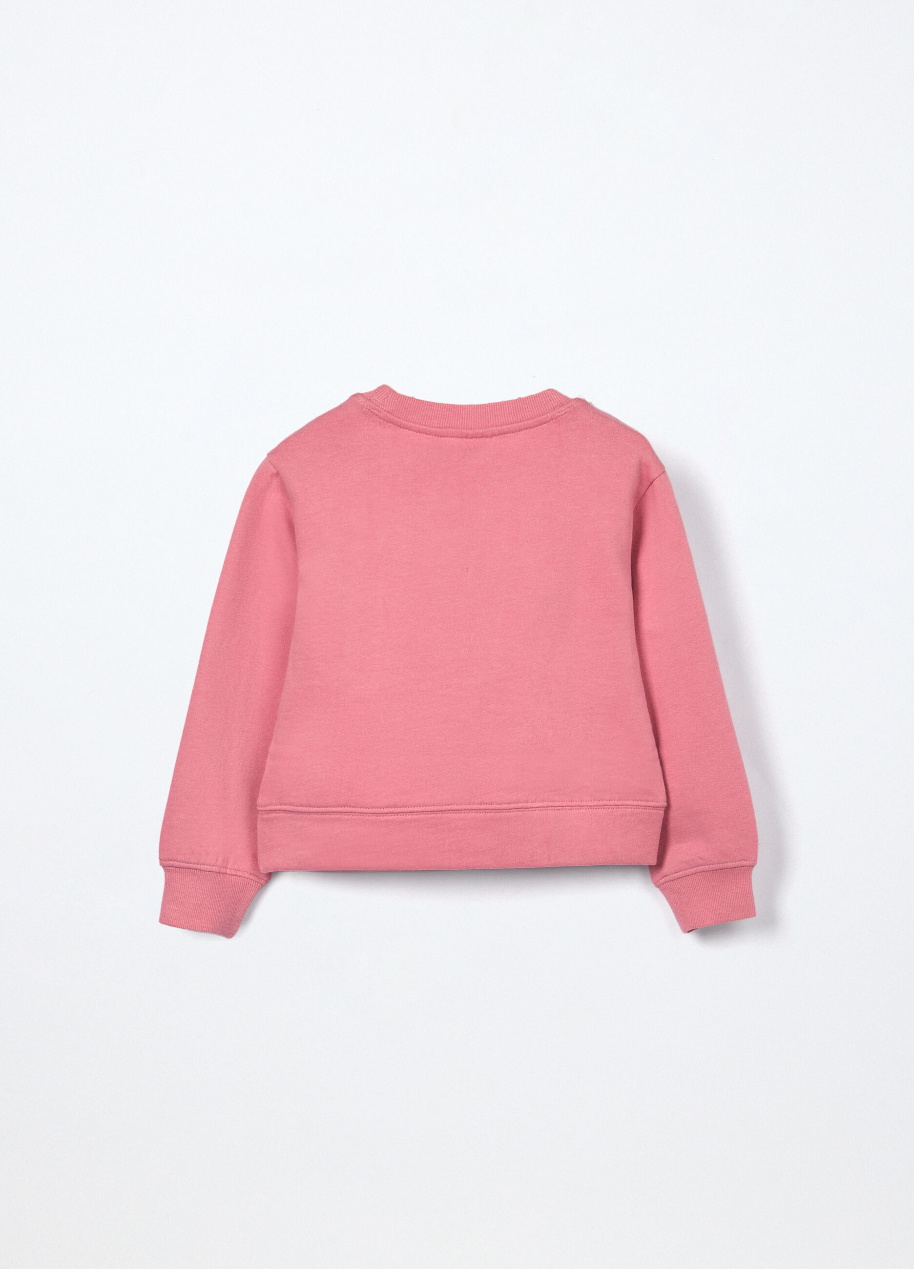 Felpa in puro cotone con stampa bambina_1