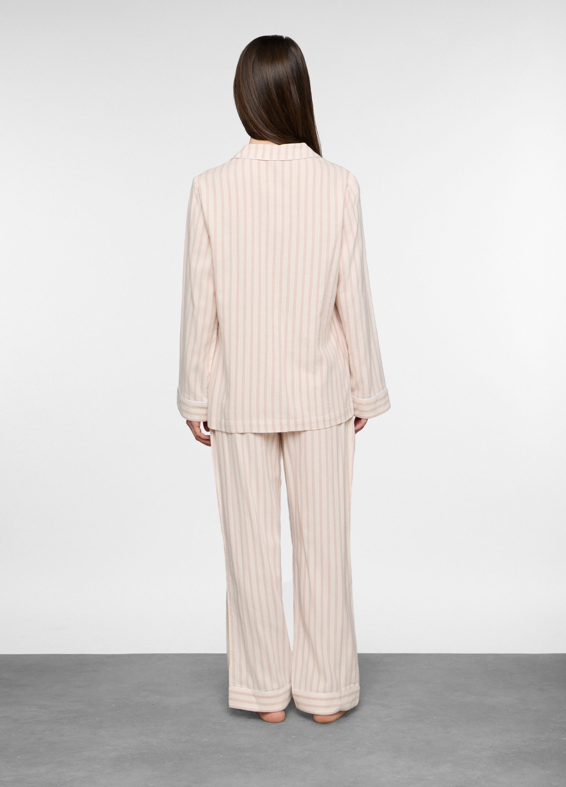 Set pigiama lungo in flanella donna_1