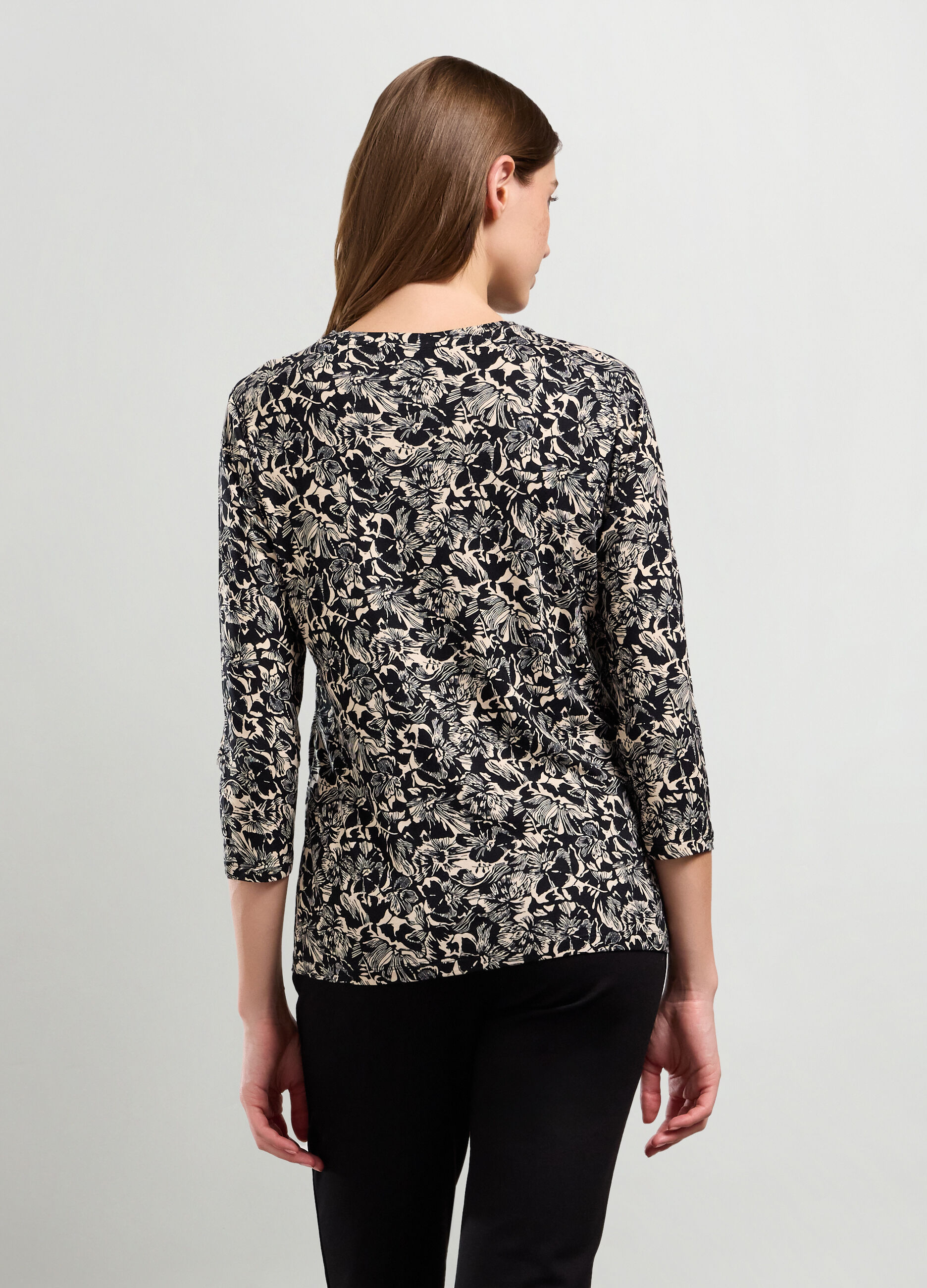 T-shirt in cotone stretch donna_1