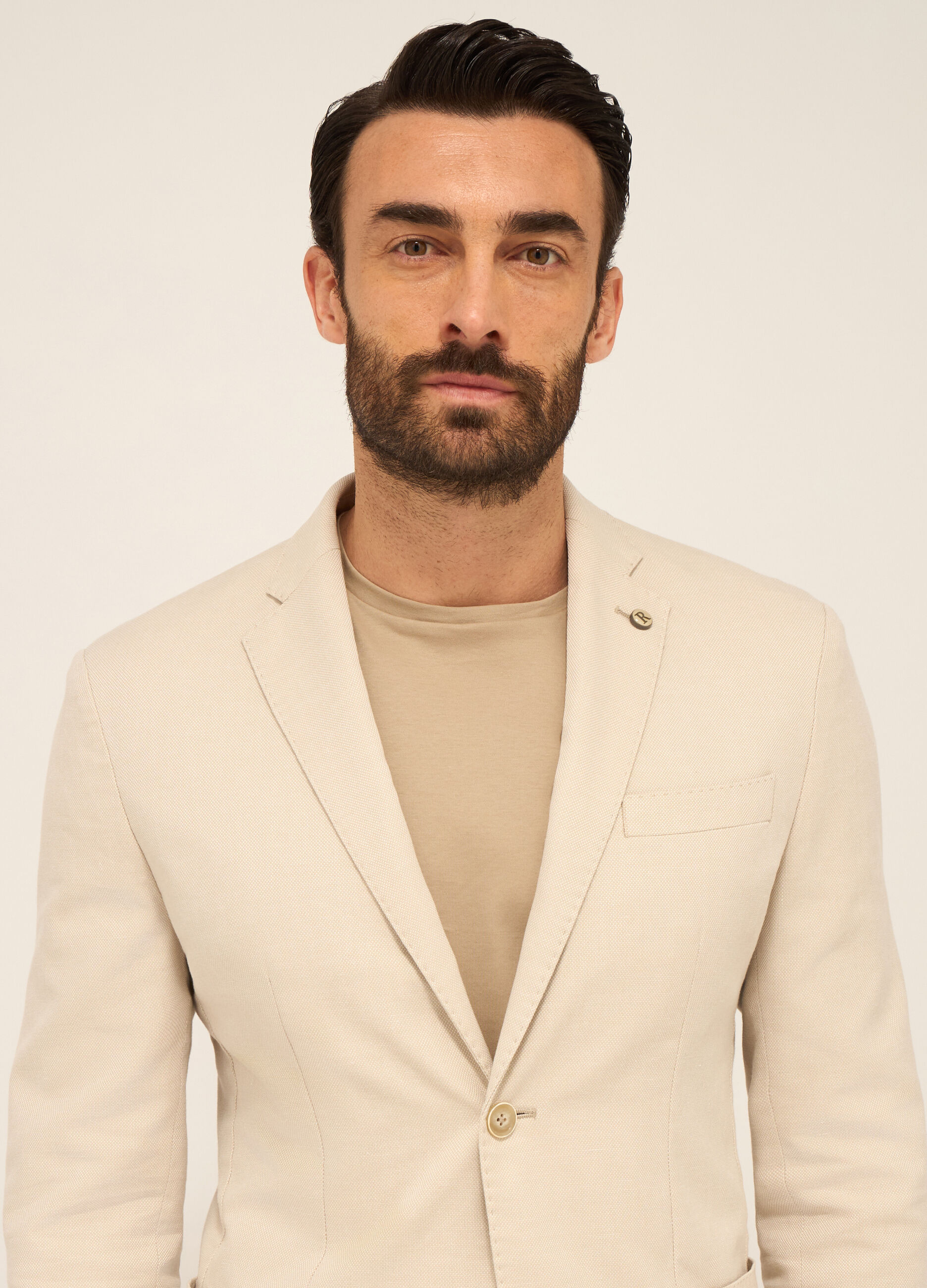 Blazer in misto cotone e lino uomo