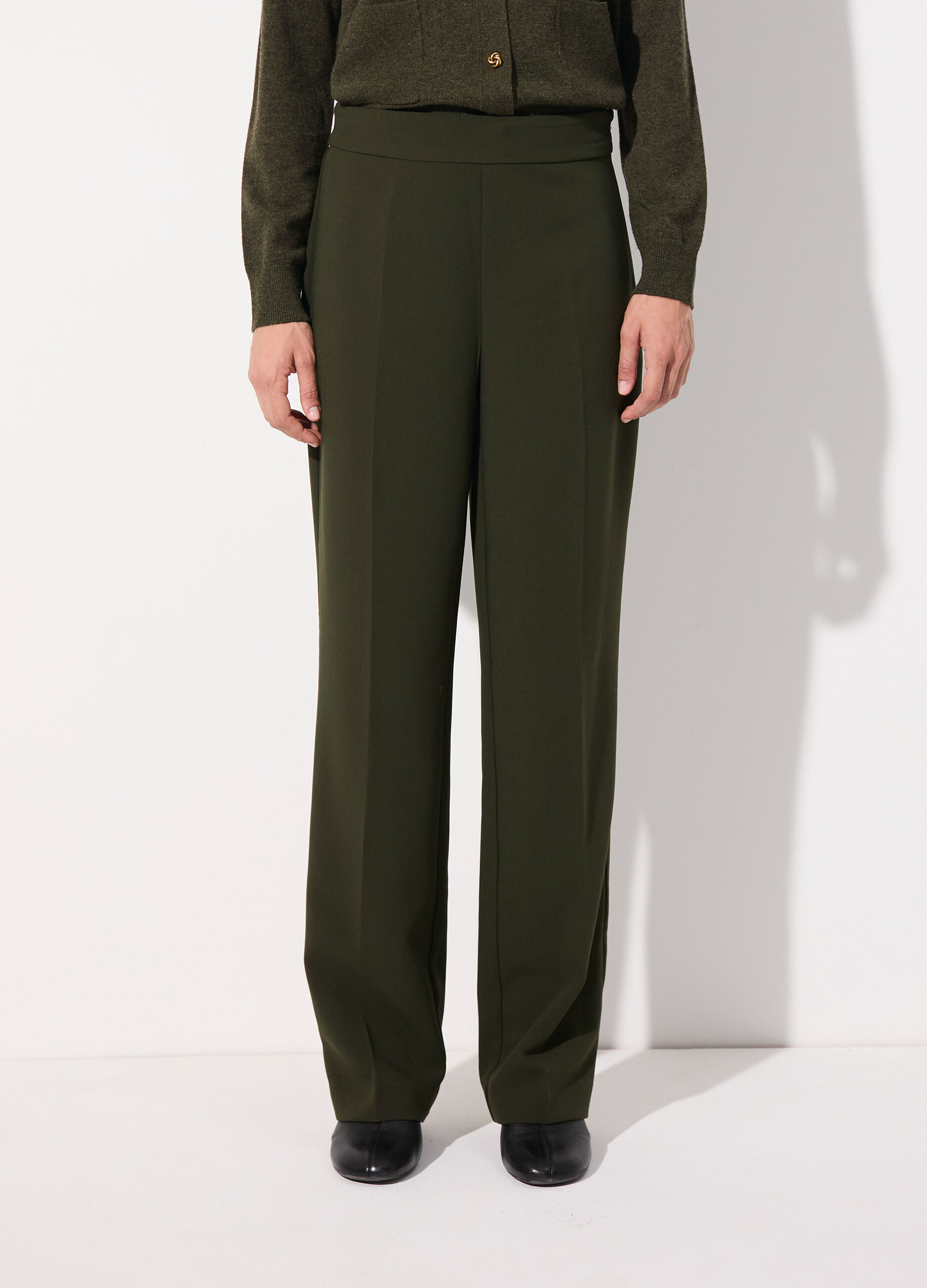 Pantalone dritto in misto viscosa donna_1
