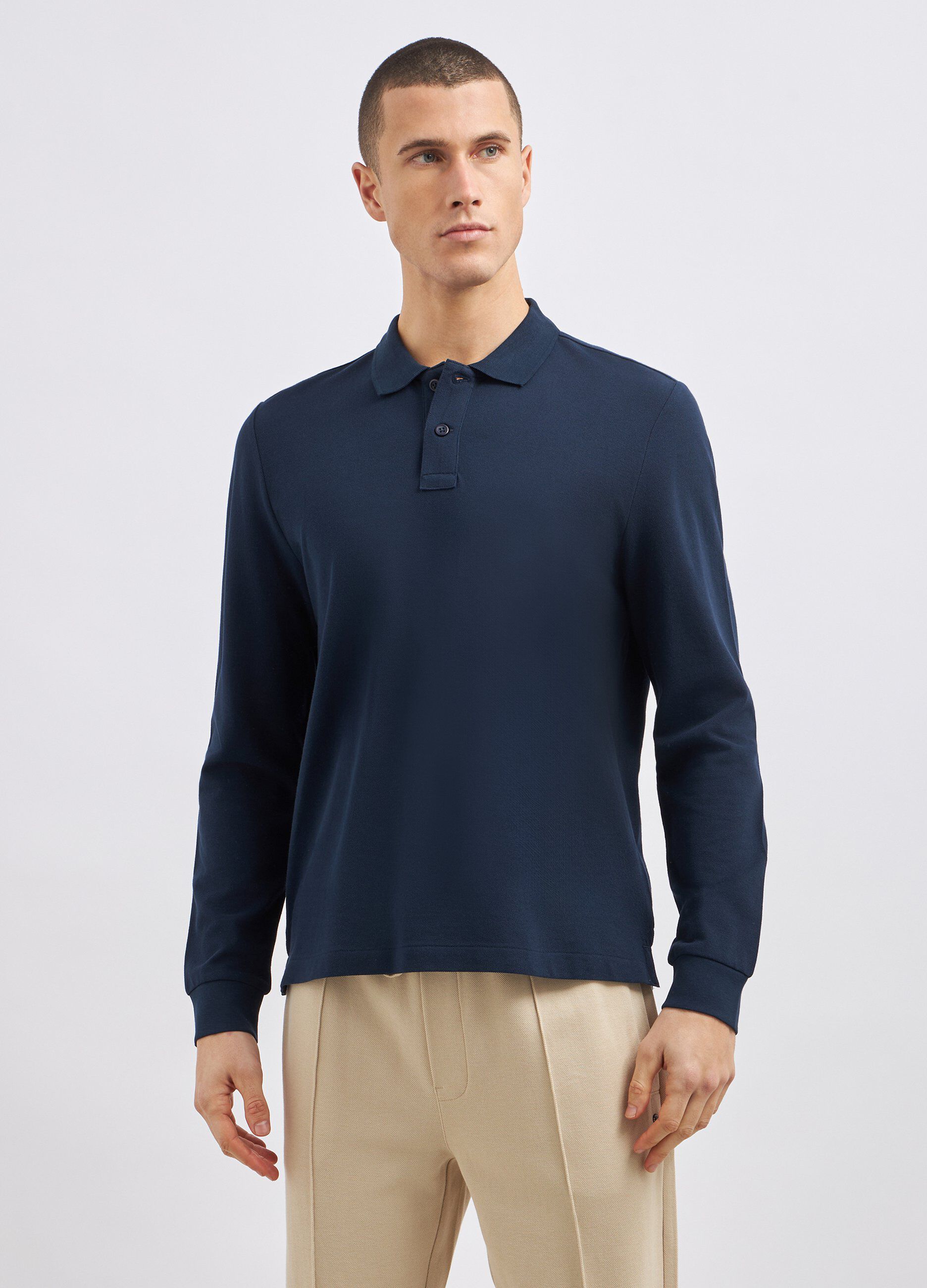 Polo in puro cotone piquet uomo_0