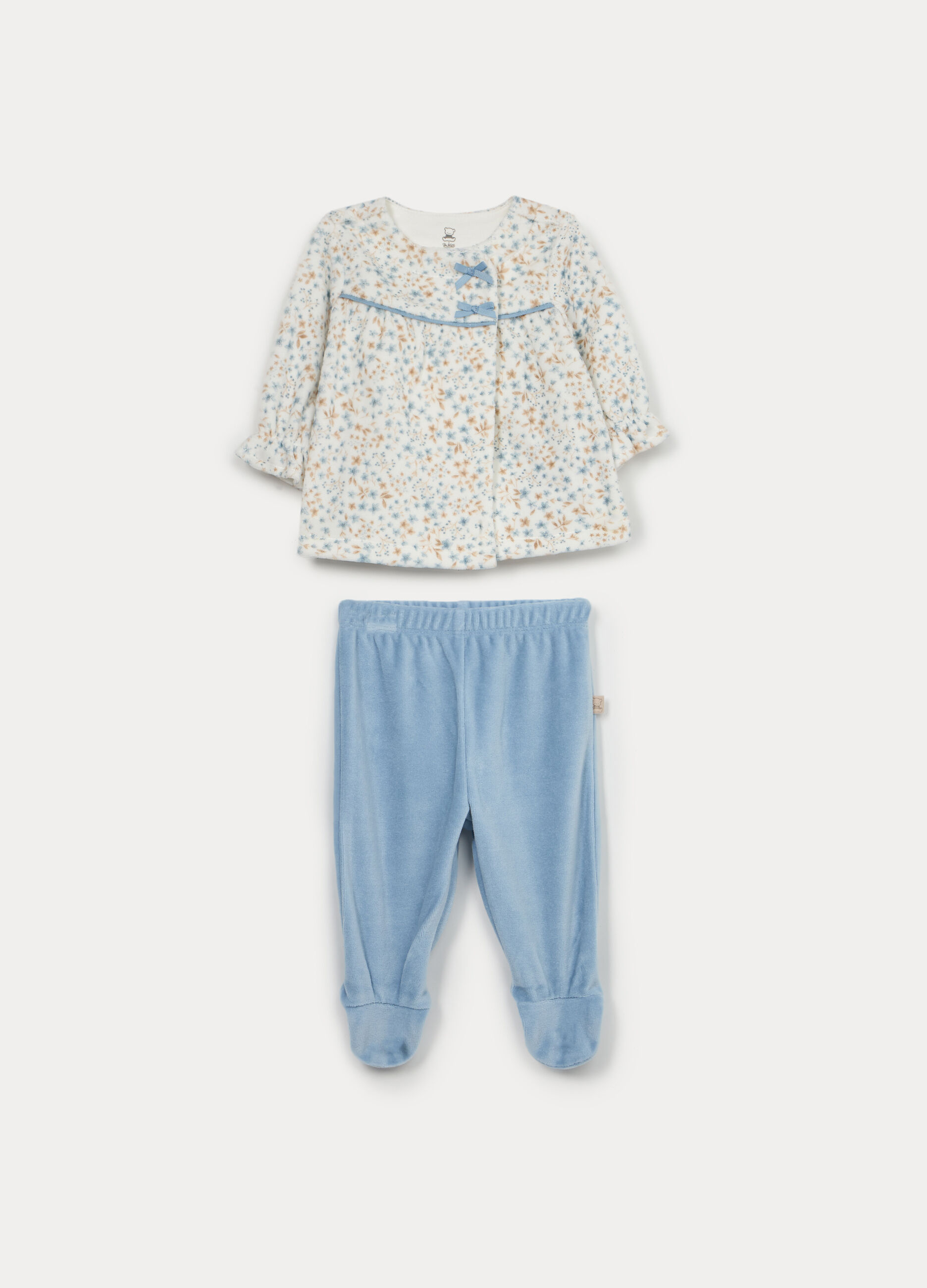 Set velour misto cotone neonata_0