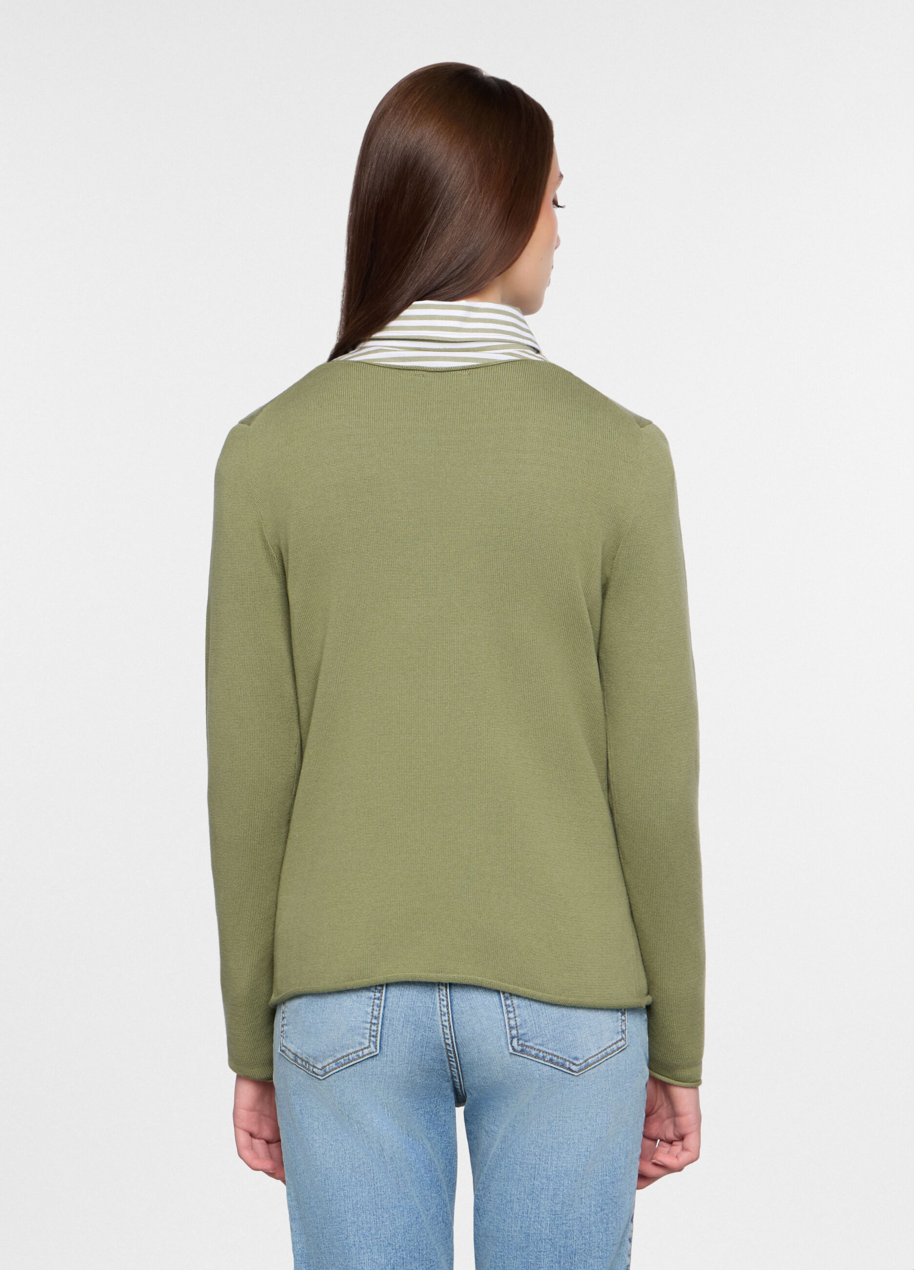 Maglia girocollo rasata donna_1