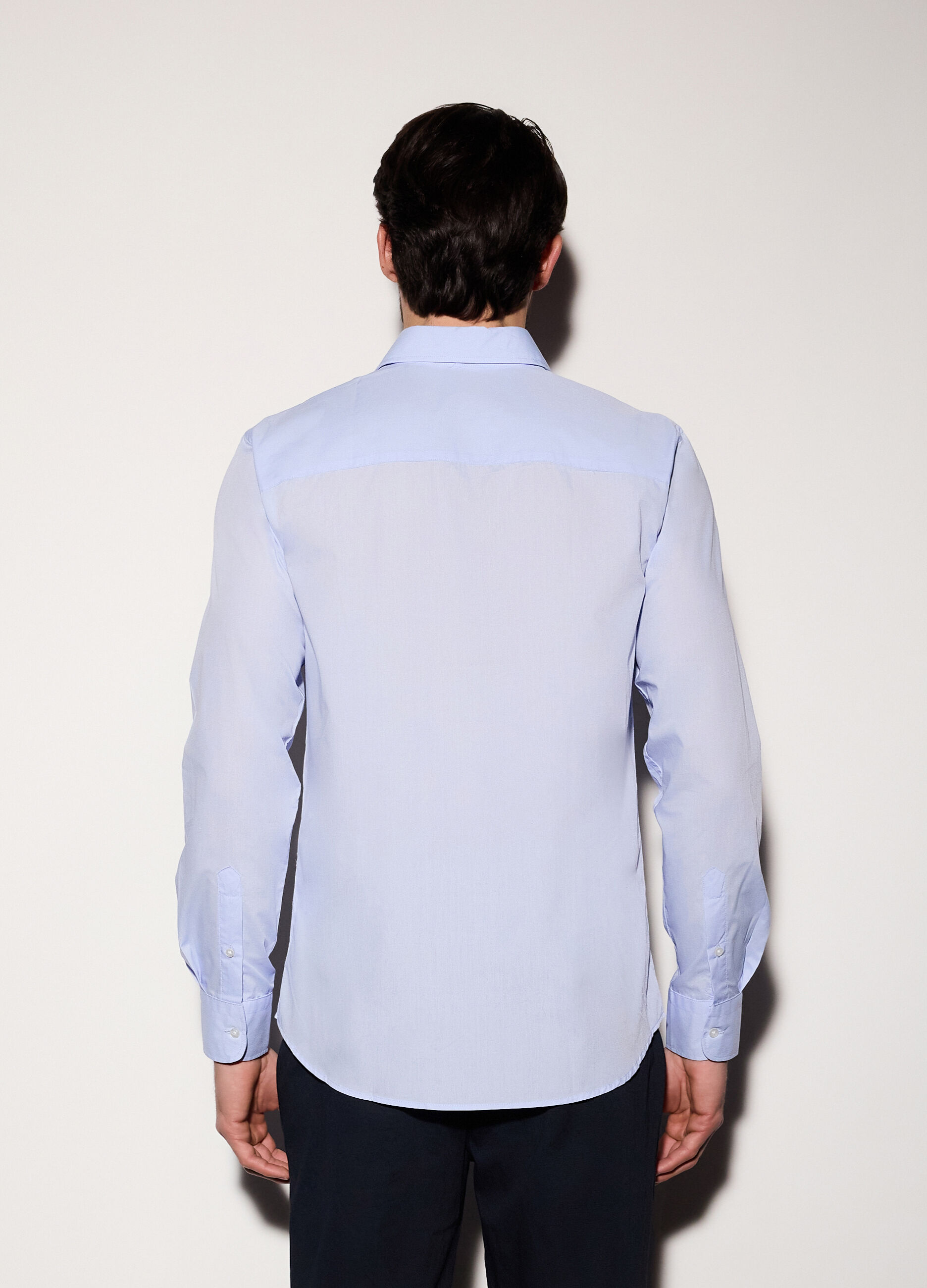 Camicia regular fit in misto cotone uomo_1