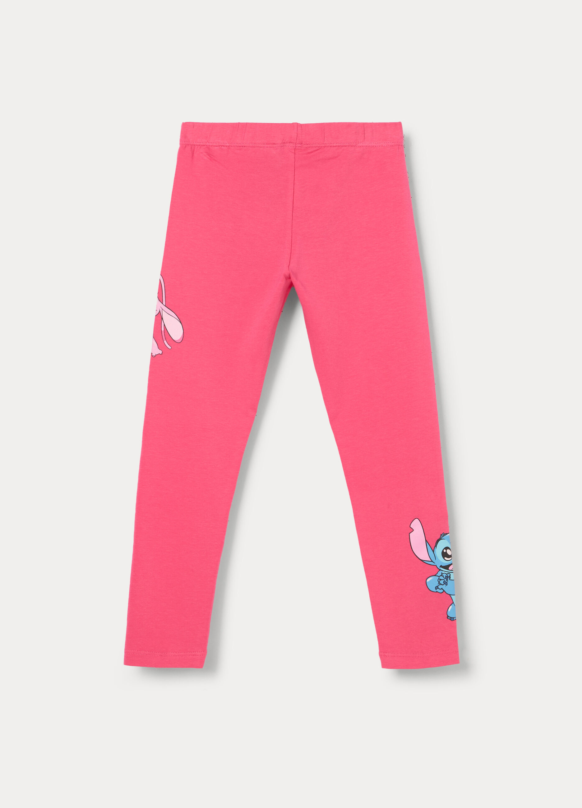 Leggings Stitch in jersey di cotone stretch bambina_1