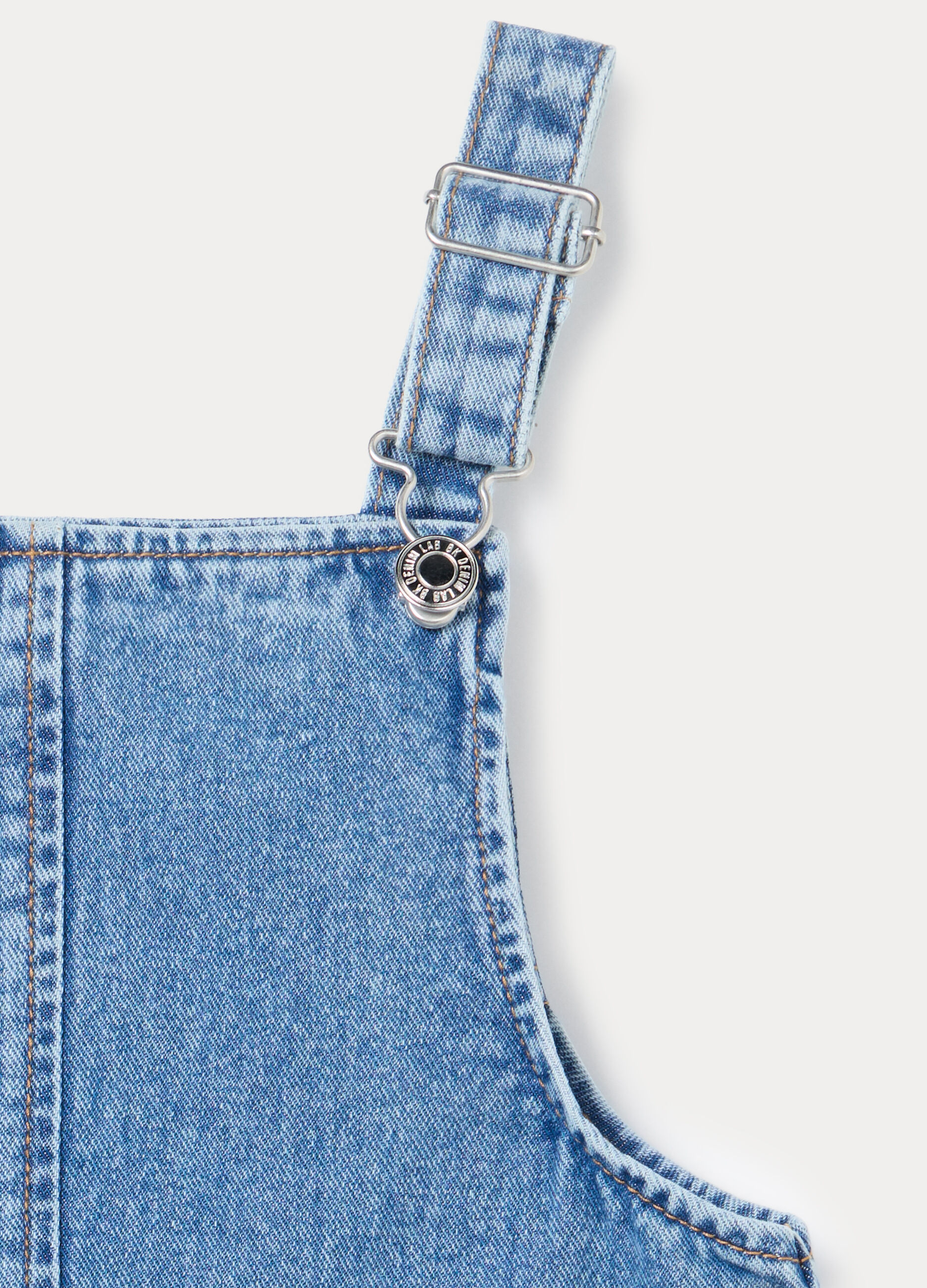 Salopette vestito Disney in denim di puro cotone bambina_1