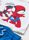 Jogging set corto in jersey di puro cotone neonato_1