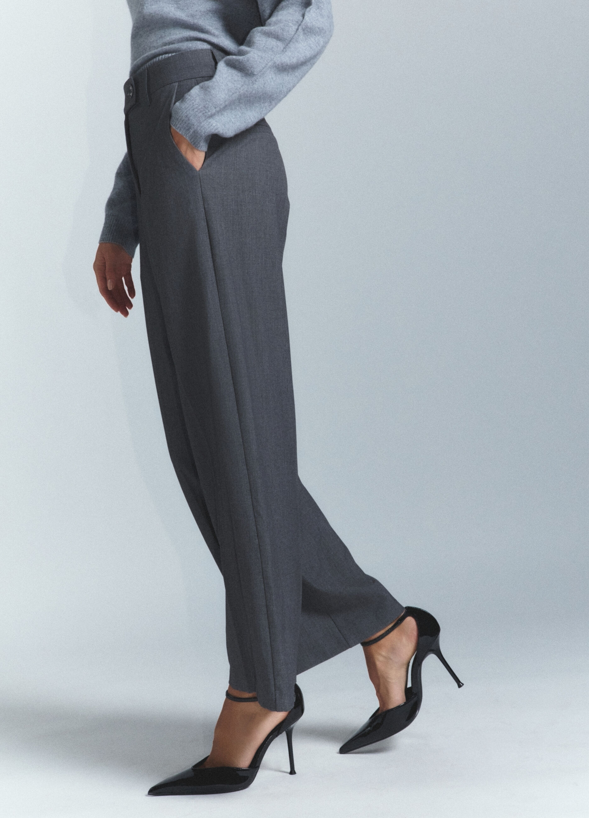 Pantaloni Formal Fit misto viscosa stretch donna_3