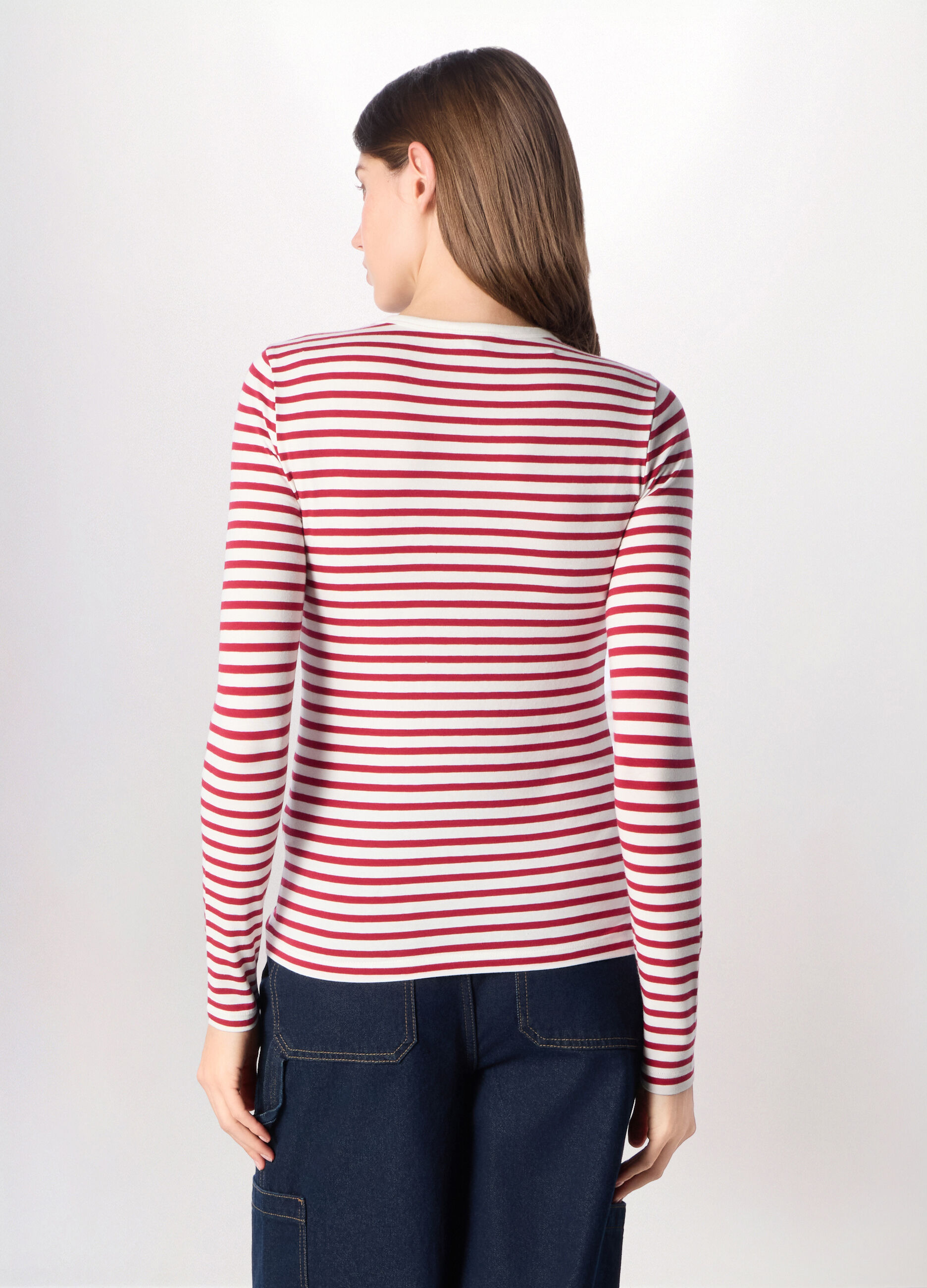 T-shirt in jersey di cotone stretch donna_1