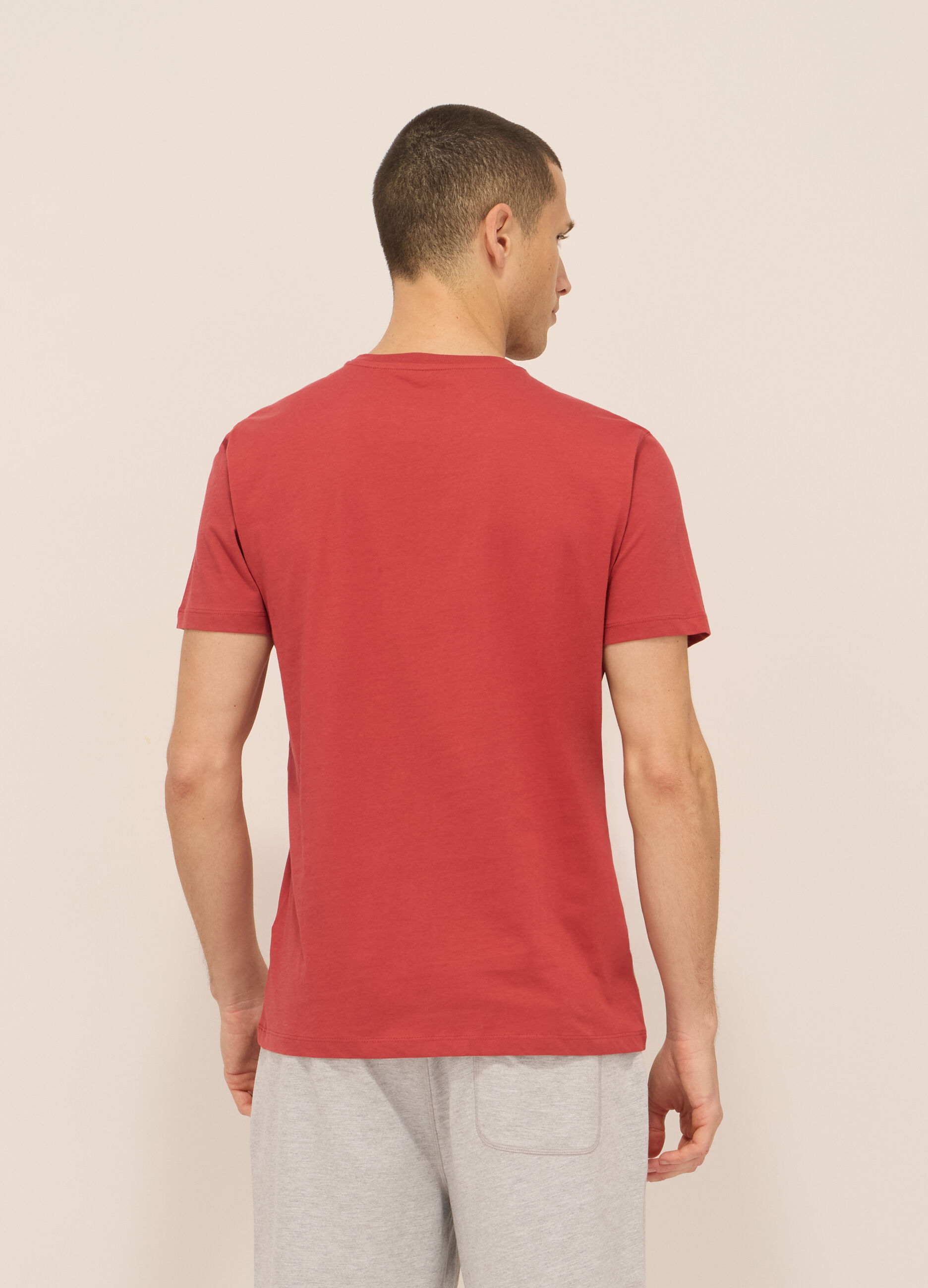 T-shirt girocollo in jersey di cotone uomo_1