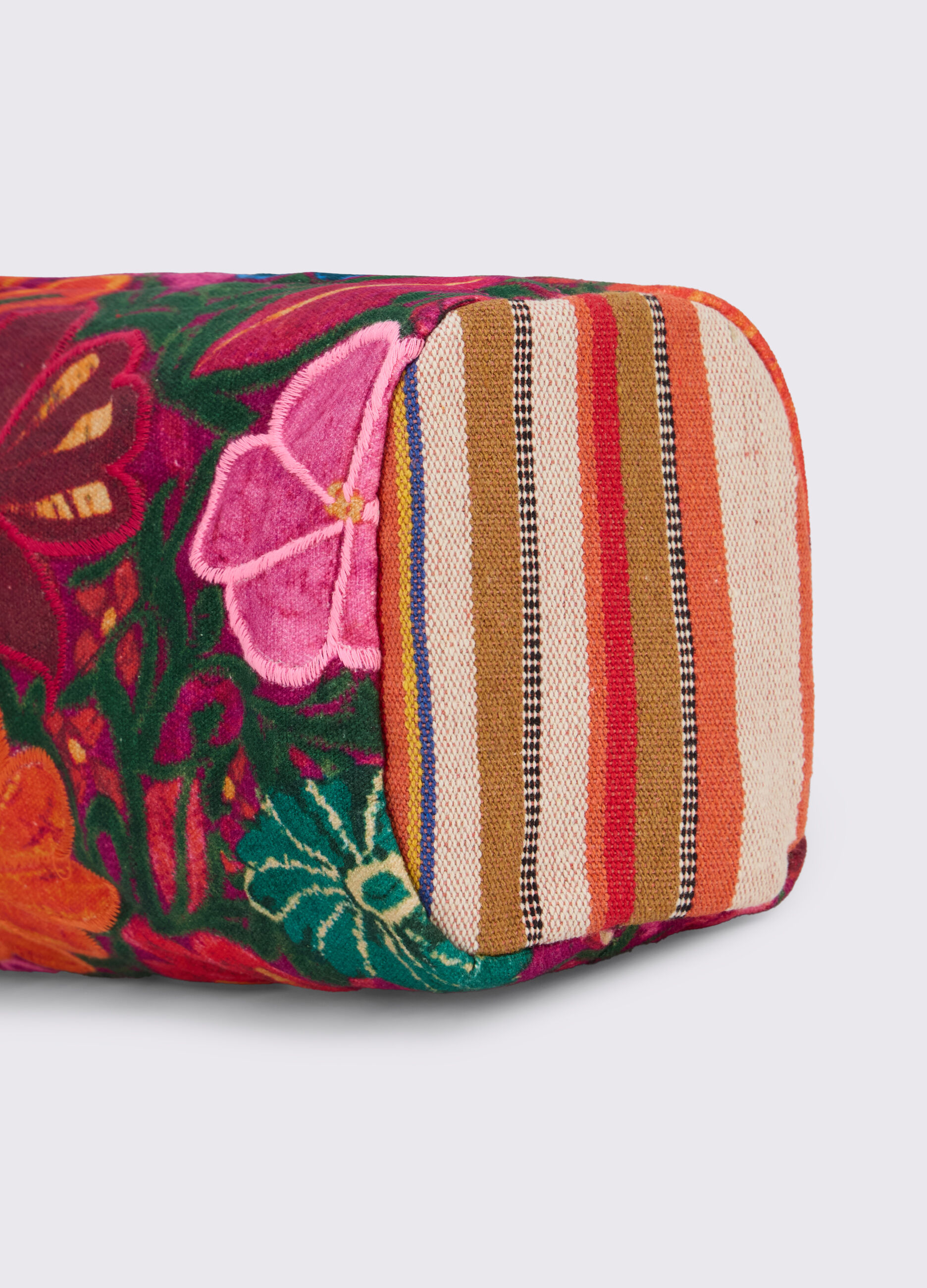 Borsa mare pochette in cotone ricamato donna_2