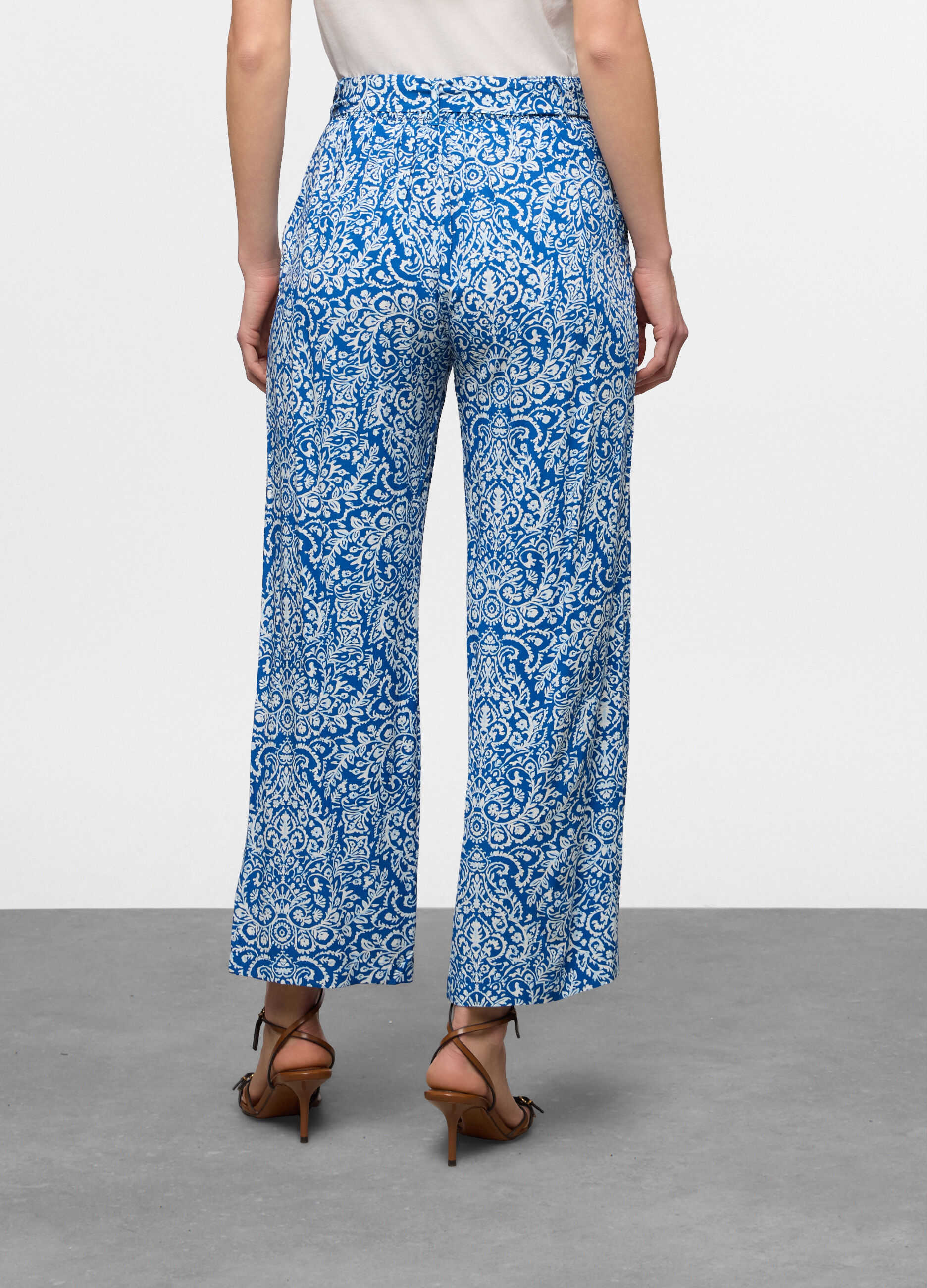 Pantaloni Wide leg in pura viscosa donna_1