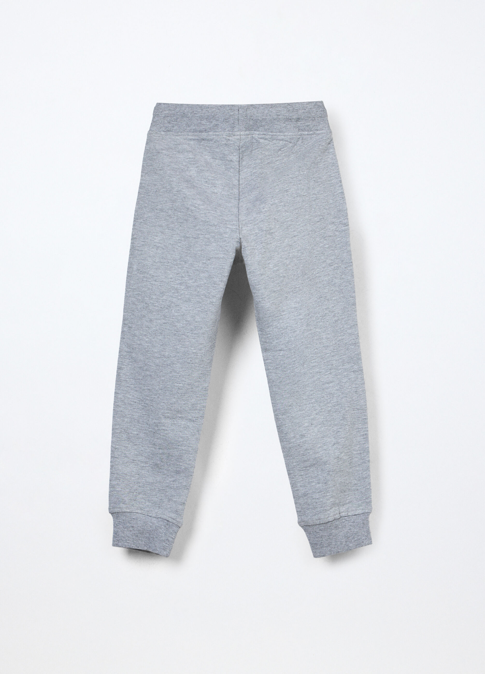 Jogger in french terry di cotone stretch bambina_1