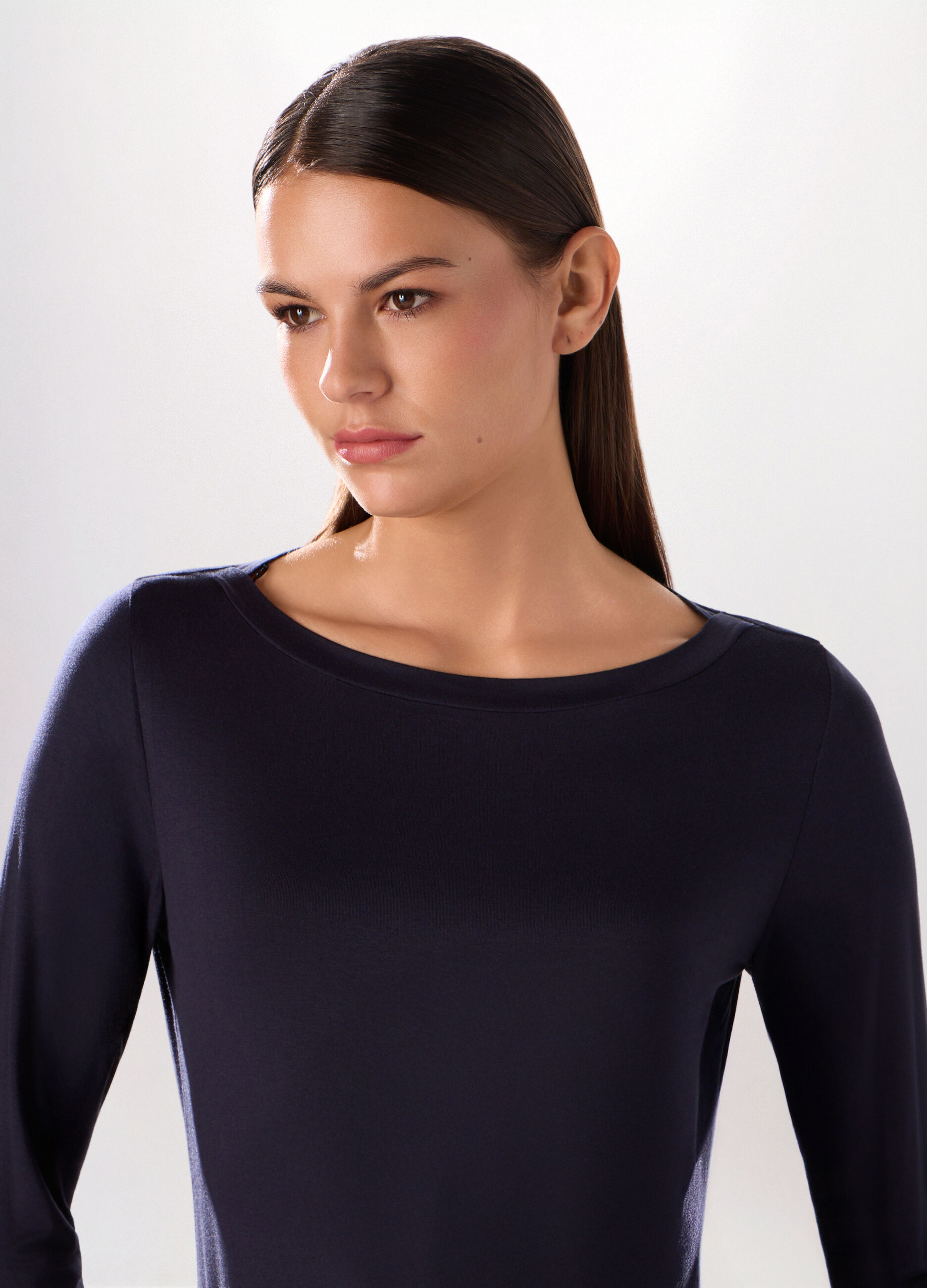 T-shirt in jersey di viscosa stretch donna_2