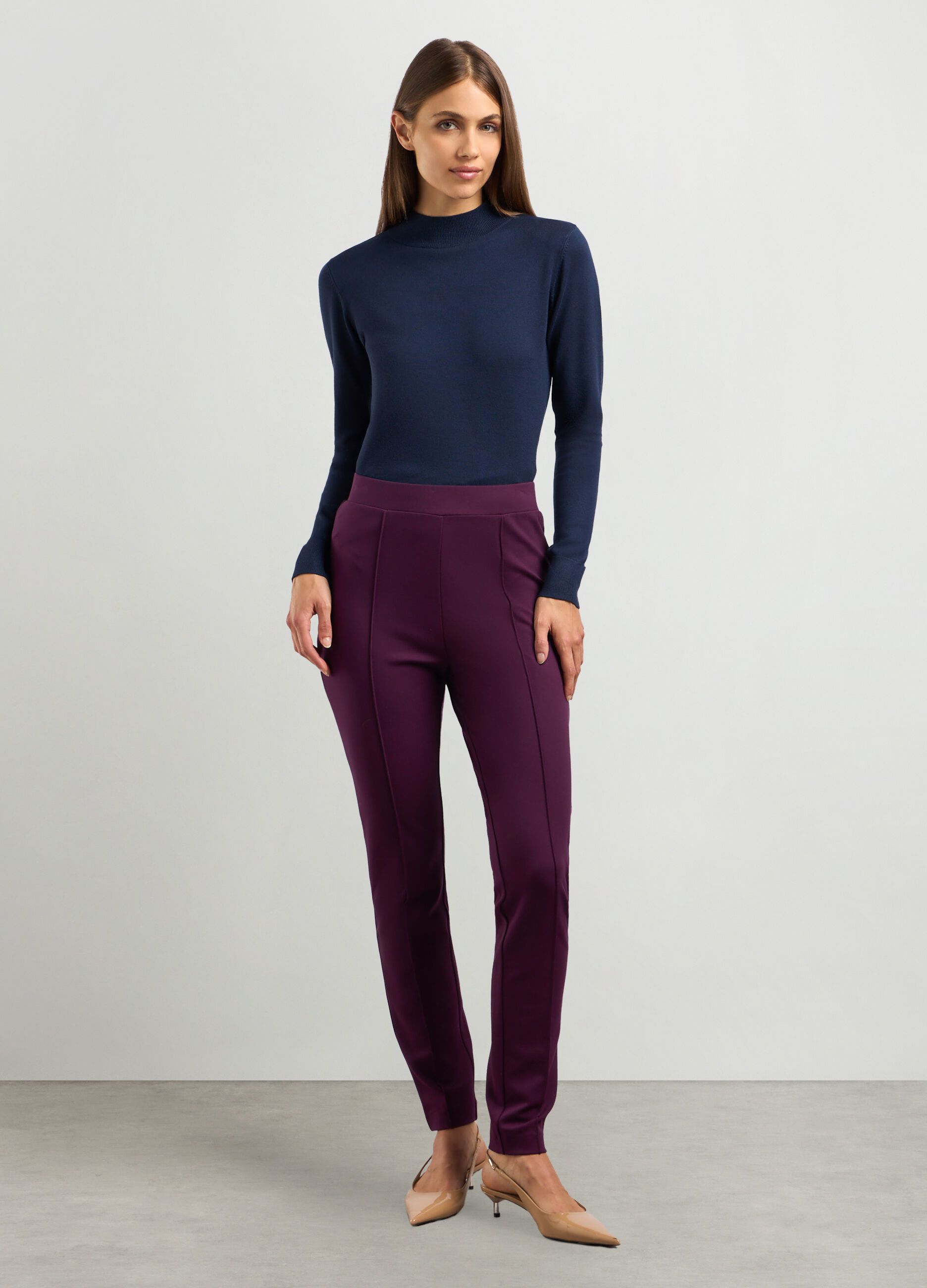 Leggings in punto Milano donna_0