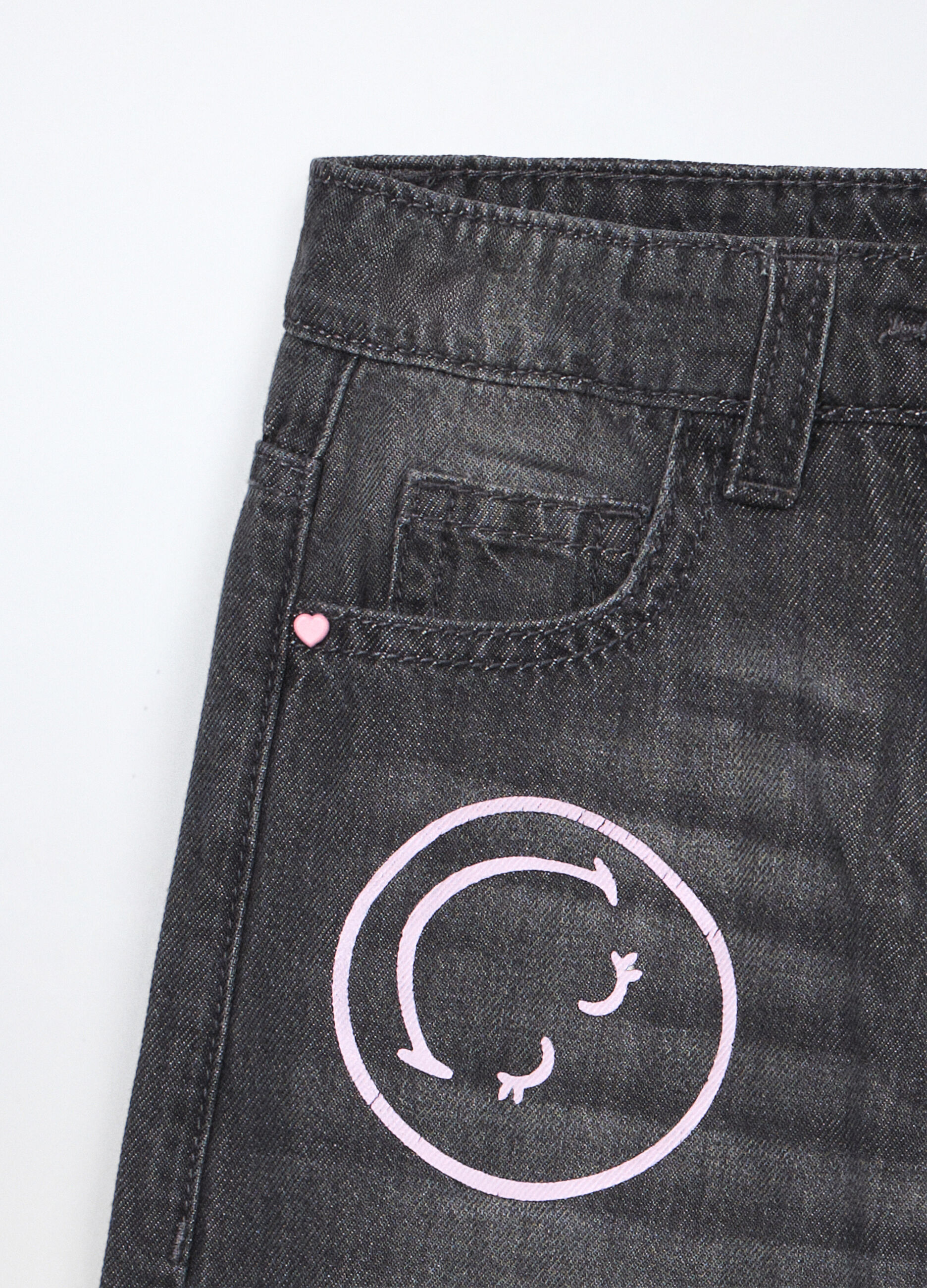 Pantaloni in denim di puro cotone bambina