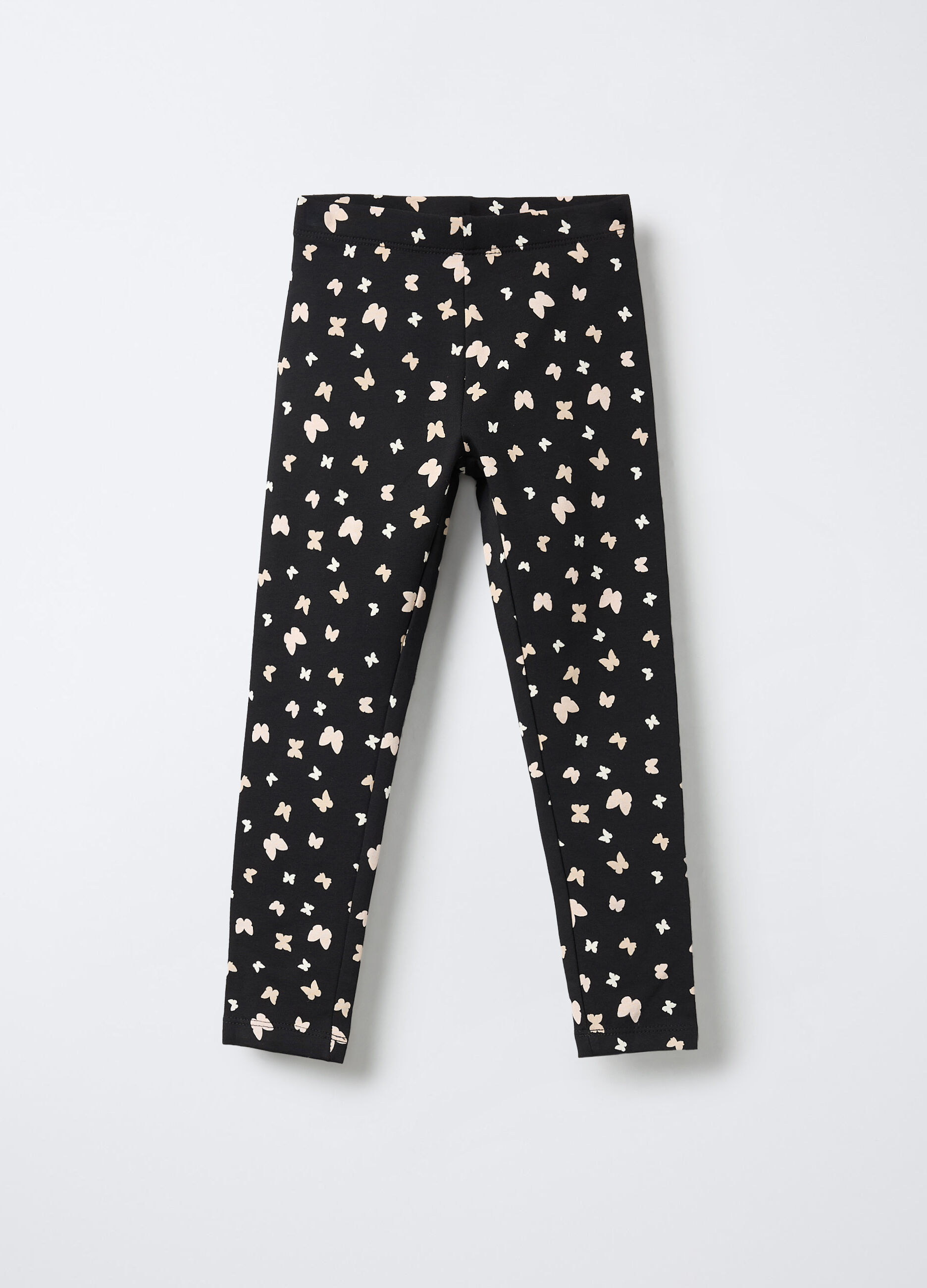 Leggings in cotone garzato stretch Fit Slim bambina_0