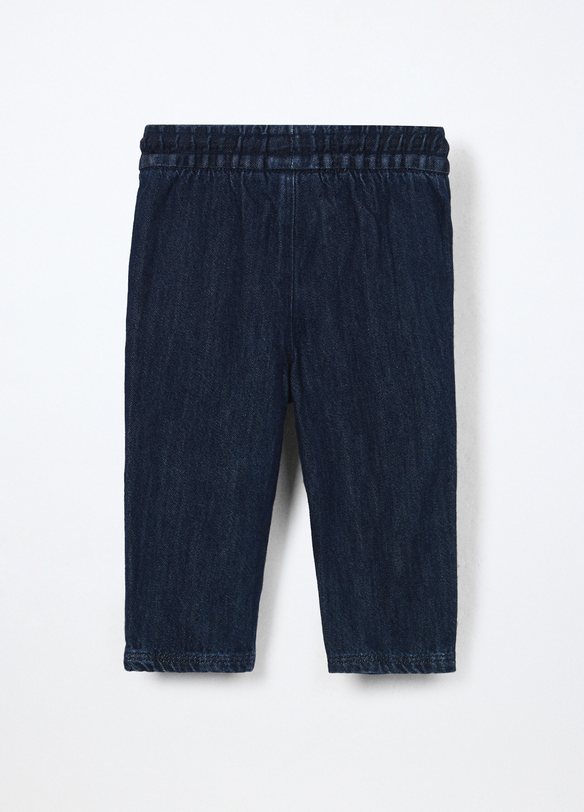 Pantaloni in denim misto cotone neonato_1