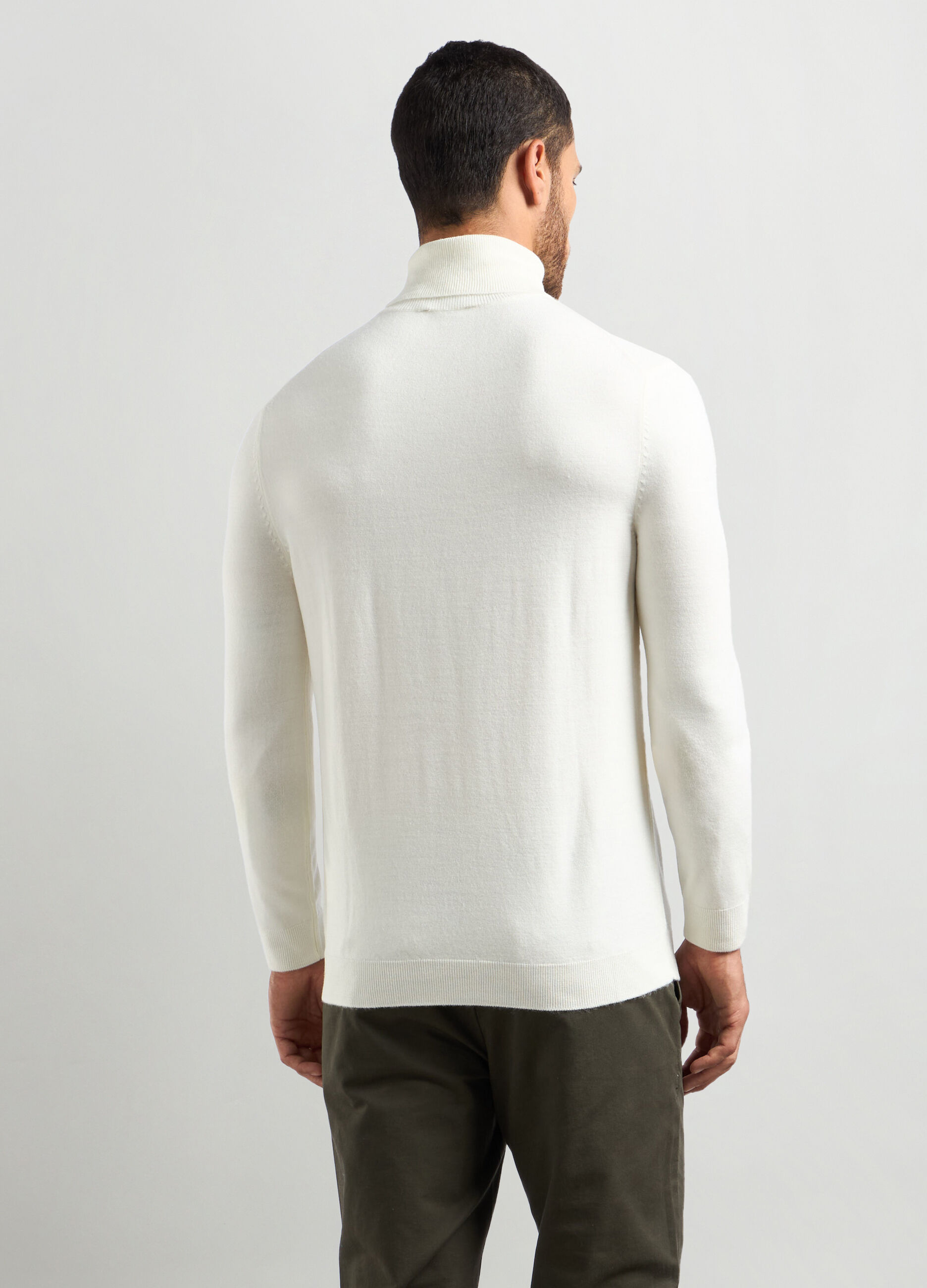 Maglione dolcevita maglia rasata uomo_1