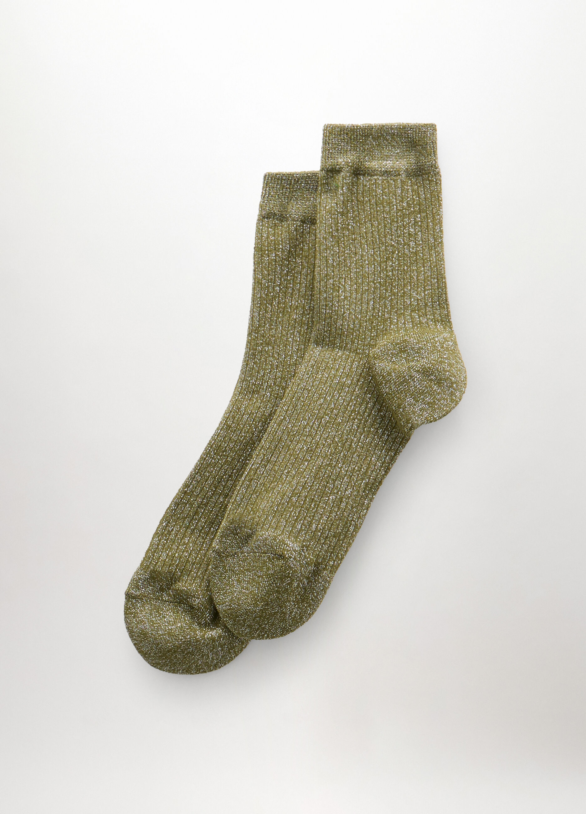 Calze misto cotone con filo lurex donna_0