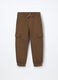 Pantaloni cargo in cotone fleece bambino_0