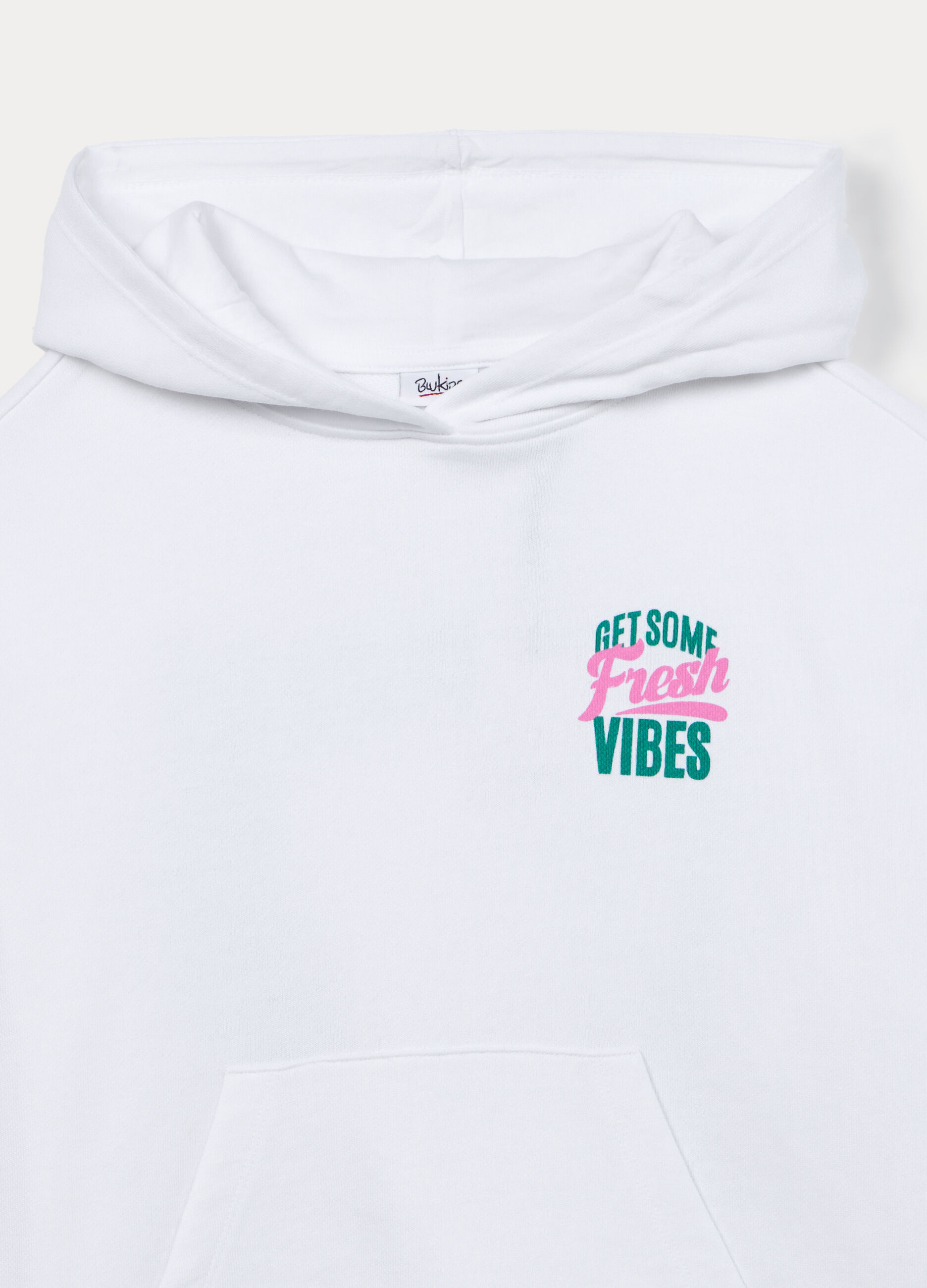 Felpa in french terry misto cotone con cappuccio ragazza_2