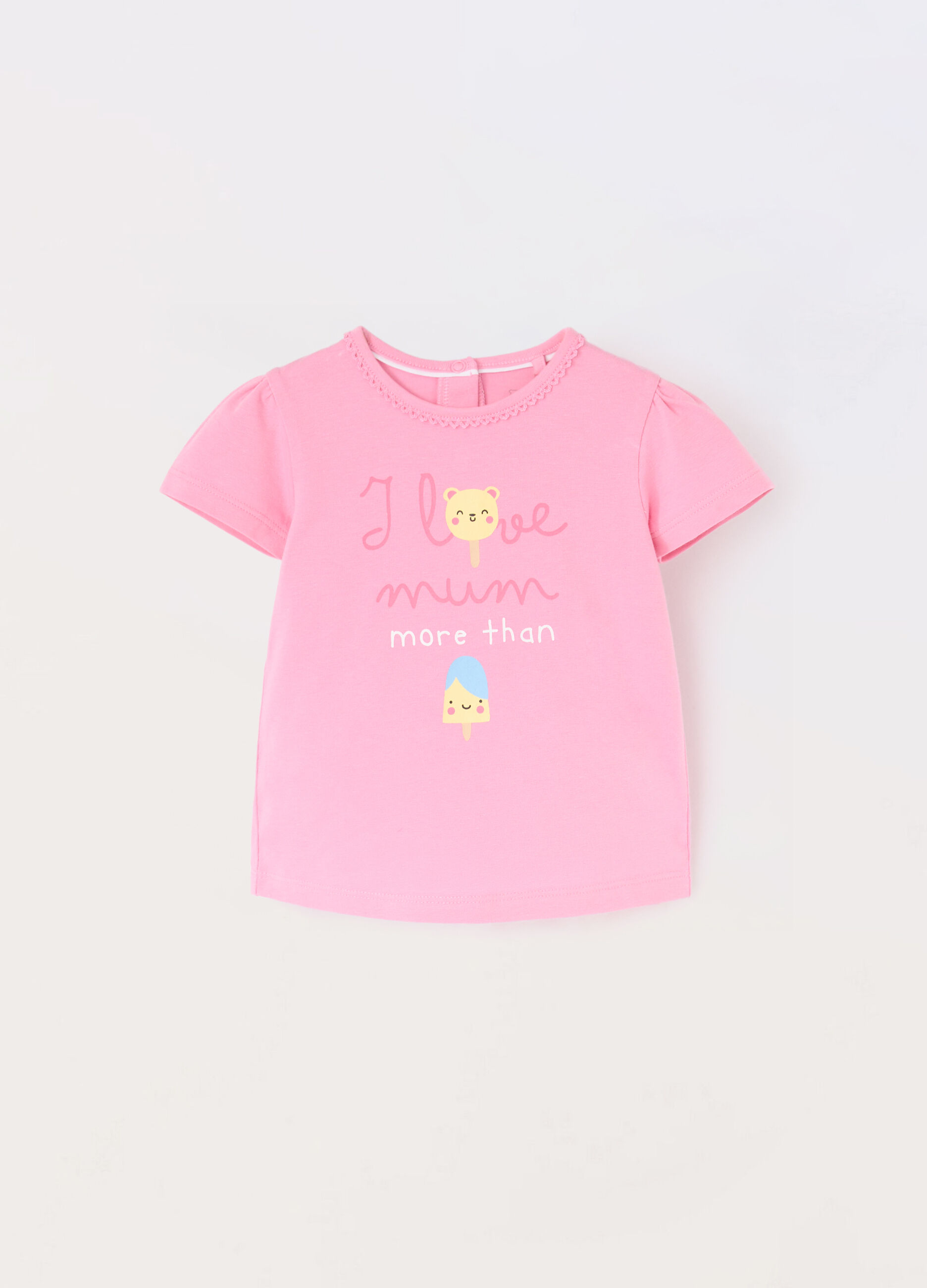 T-shirt in jersey di cotone stretch neonata_0