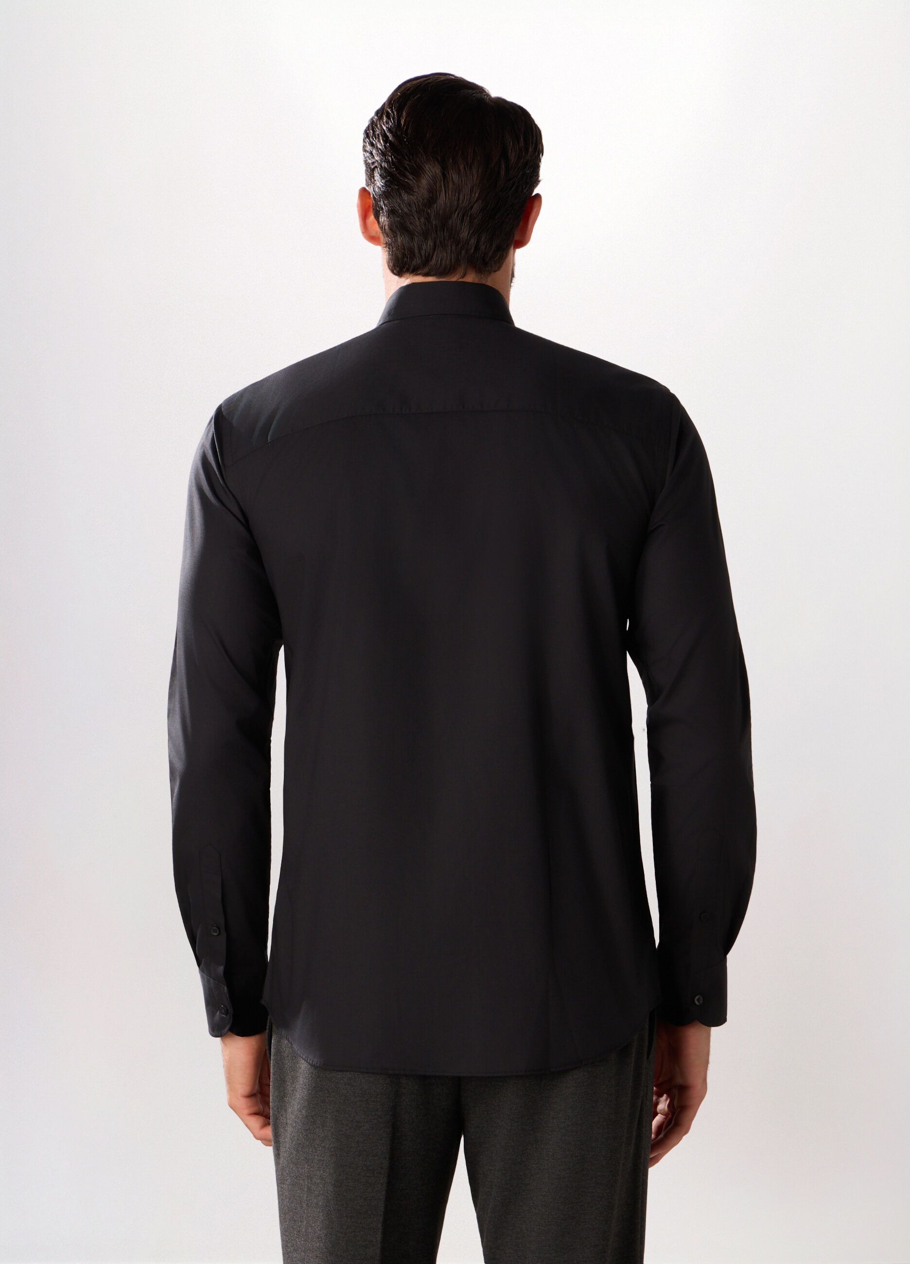 Camicia slim fit in cotone stretch uomo_1