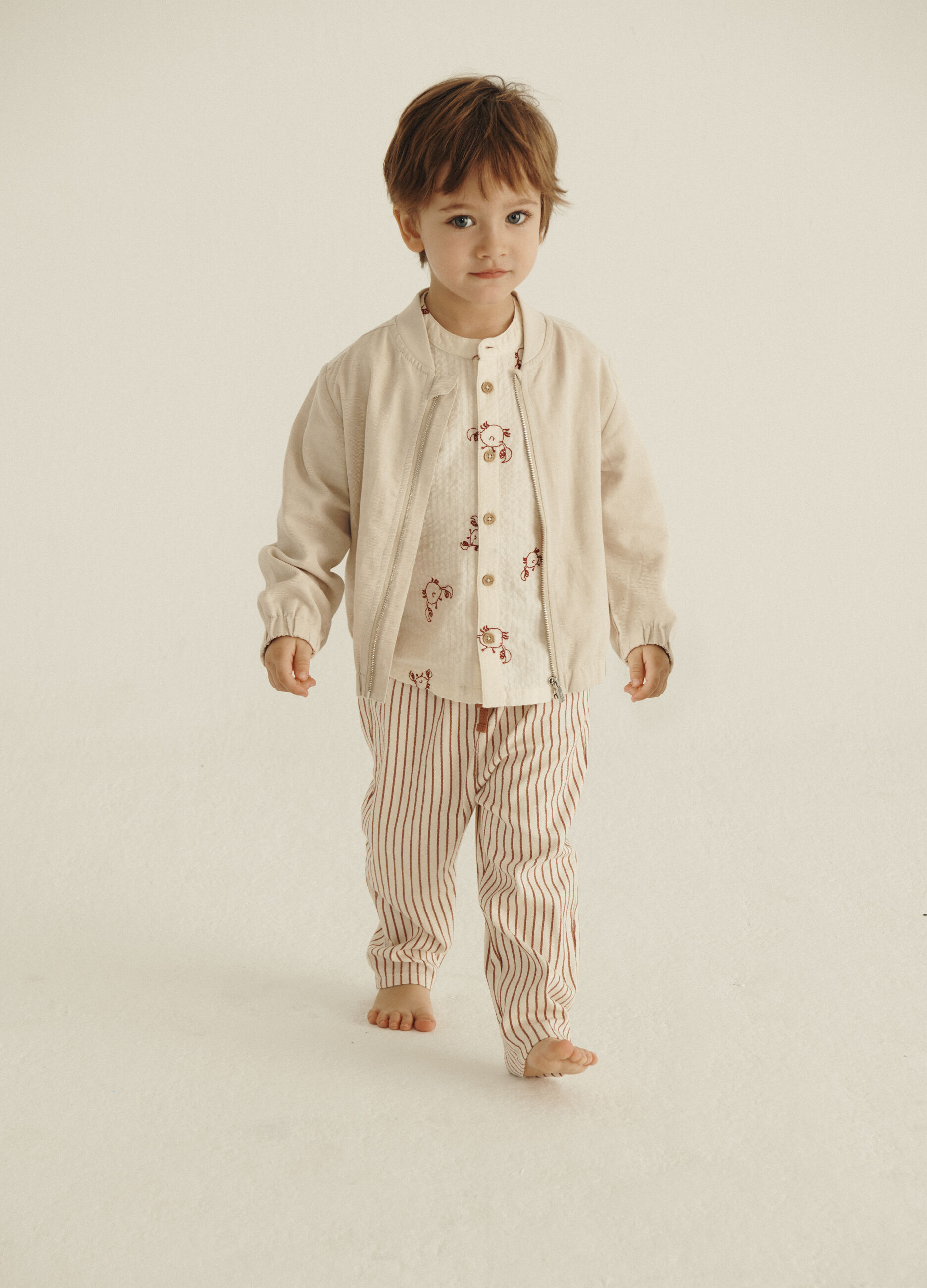 Pantaloni in twill di cotone stretch IANA neonato_0