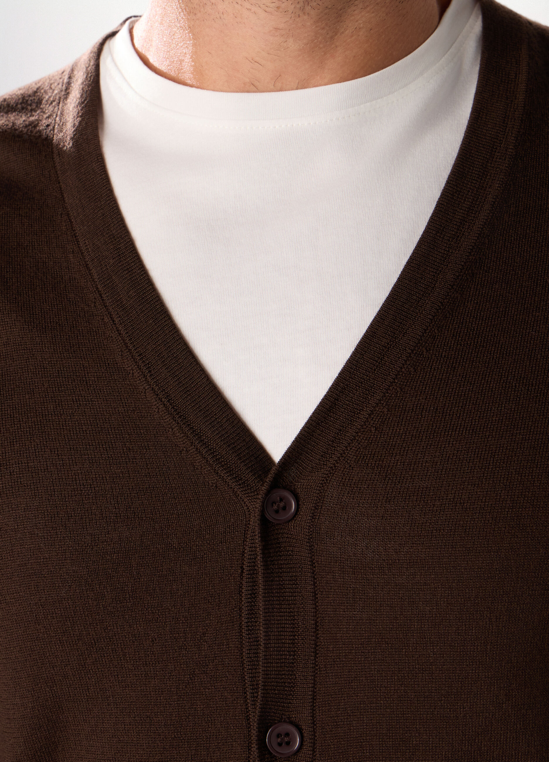 Cardigan in maglia di lana merino uomo_2