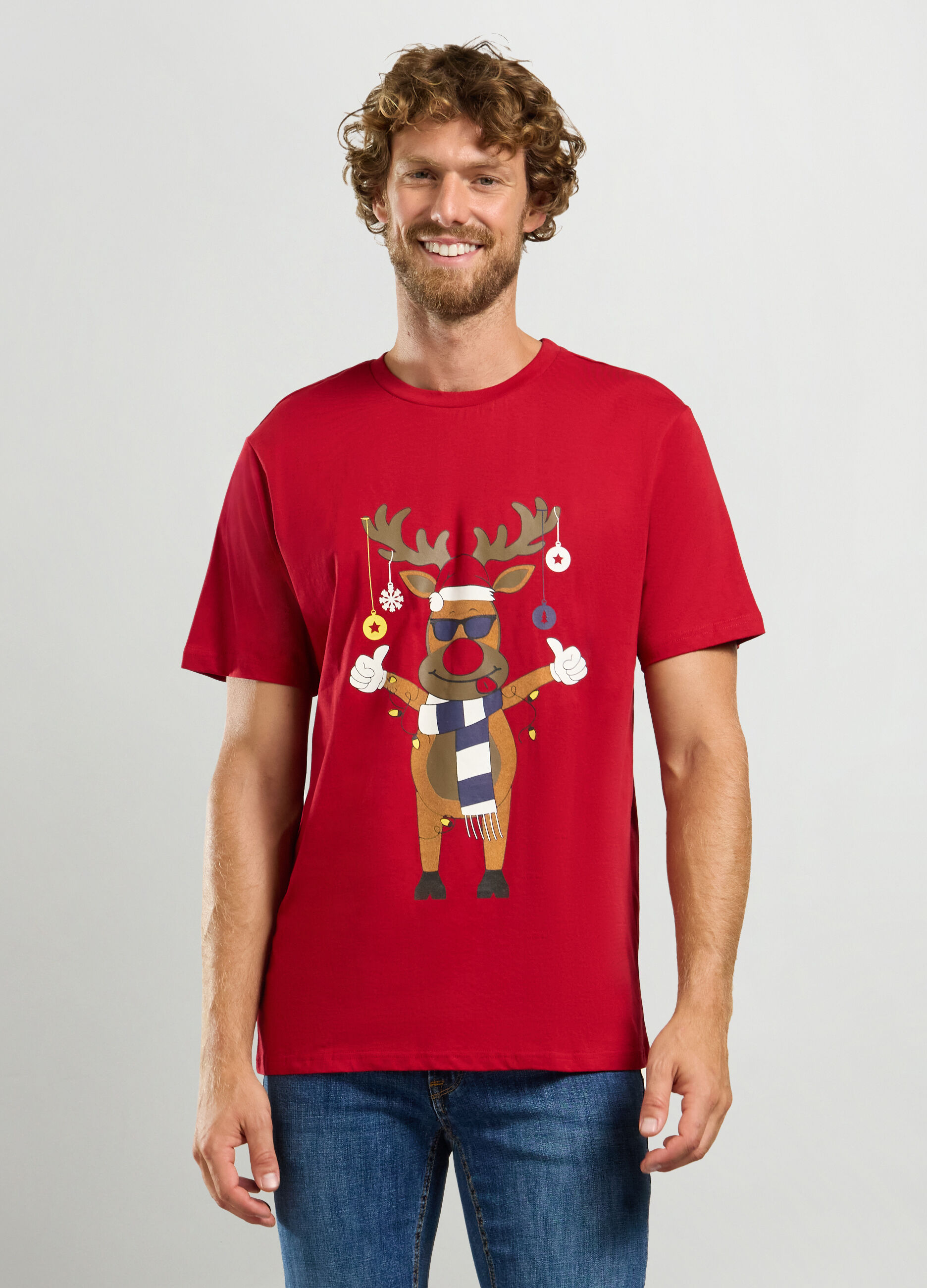 T-shirt con stampa in puro cotone uomo_0