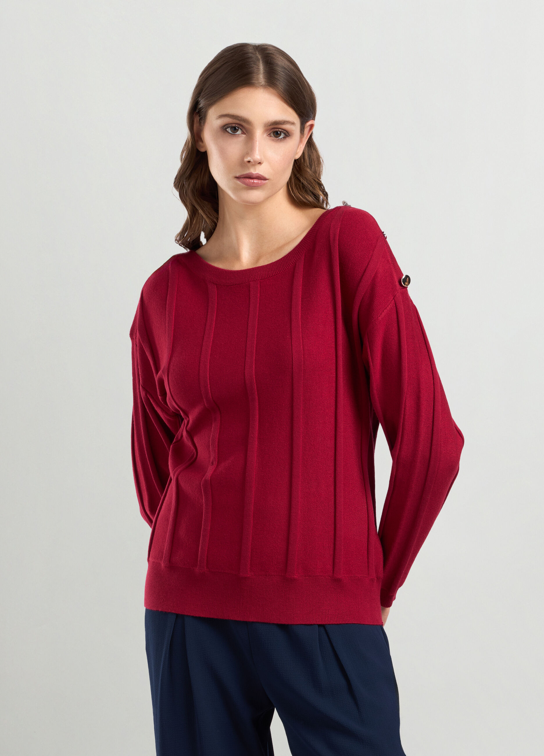 Pullover misto viscosa donna_0