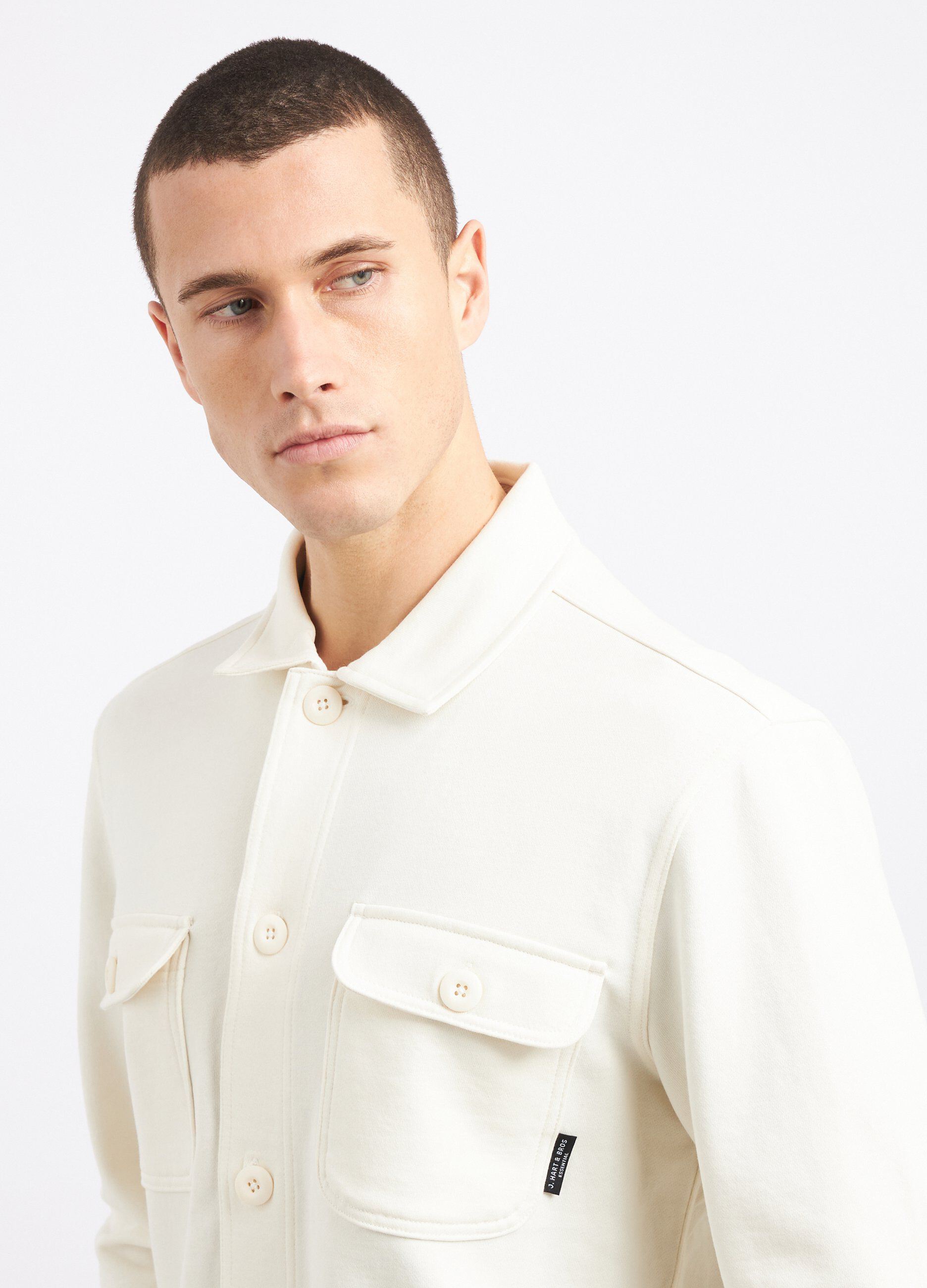 Camicia in felpa di puro cotone uomo_2