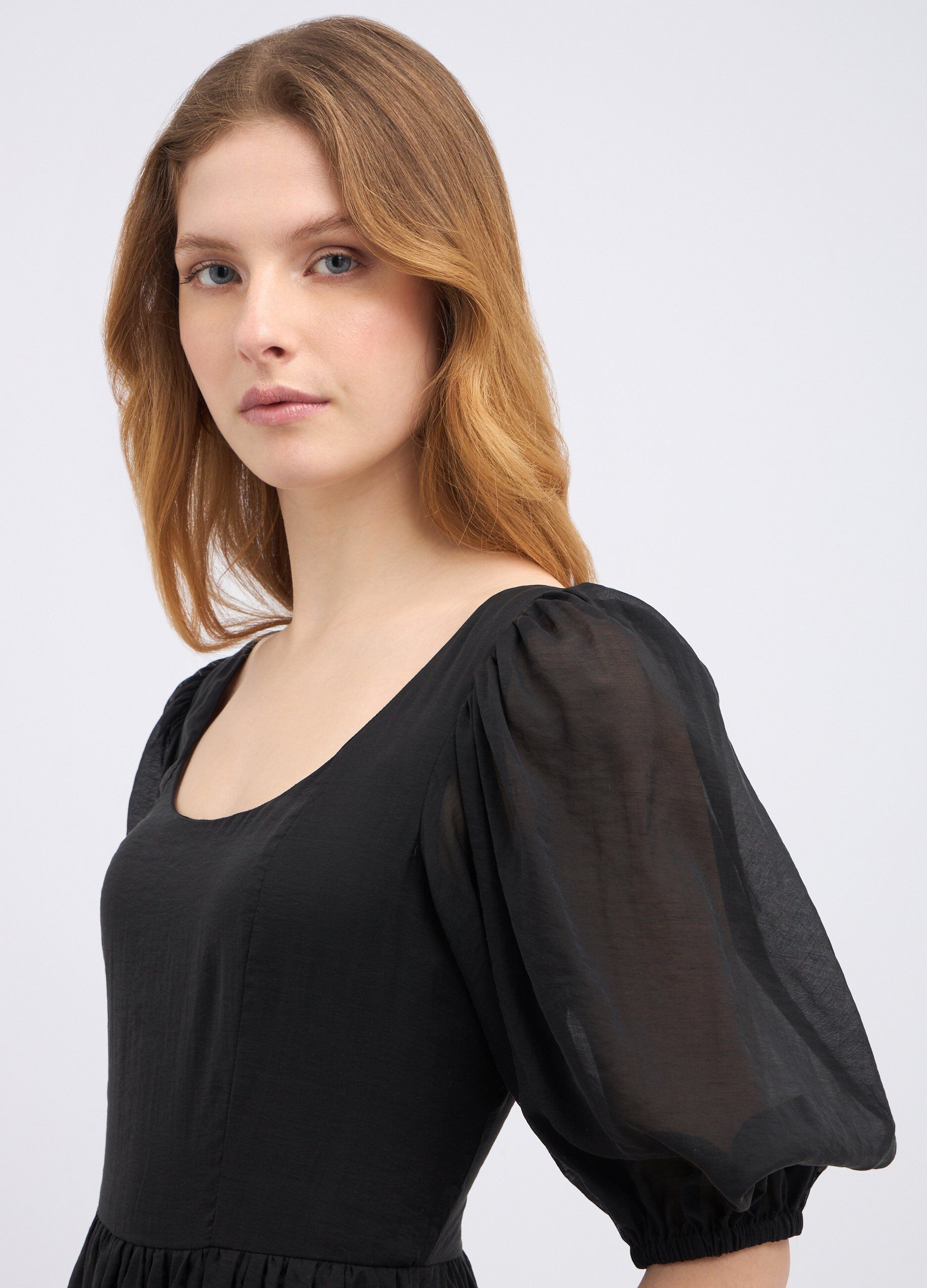 Abito lungo in misto lyocell donna_2