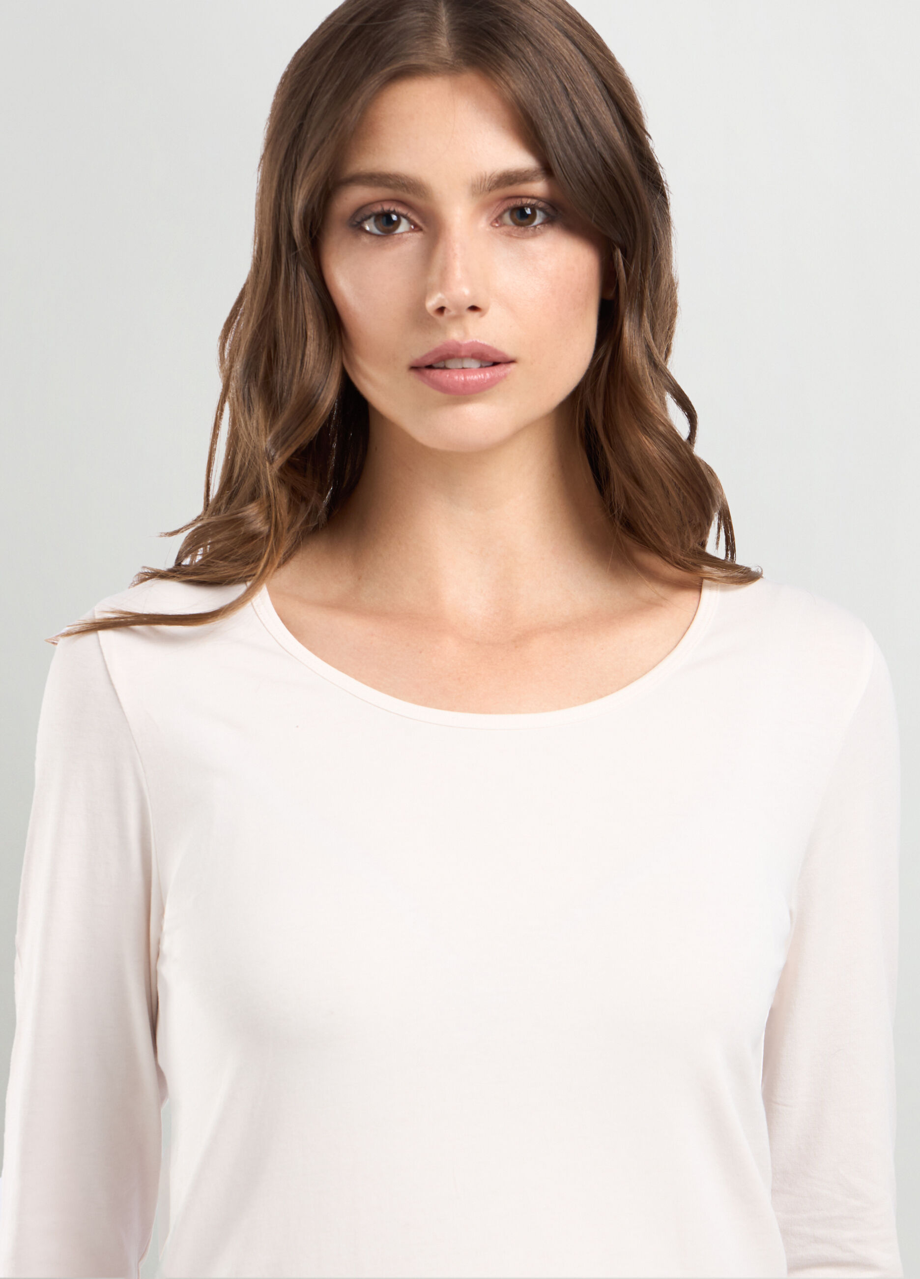 T-shirt in cotone stretch donna_2