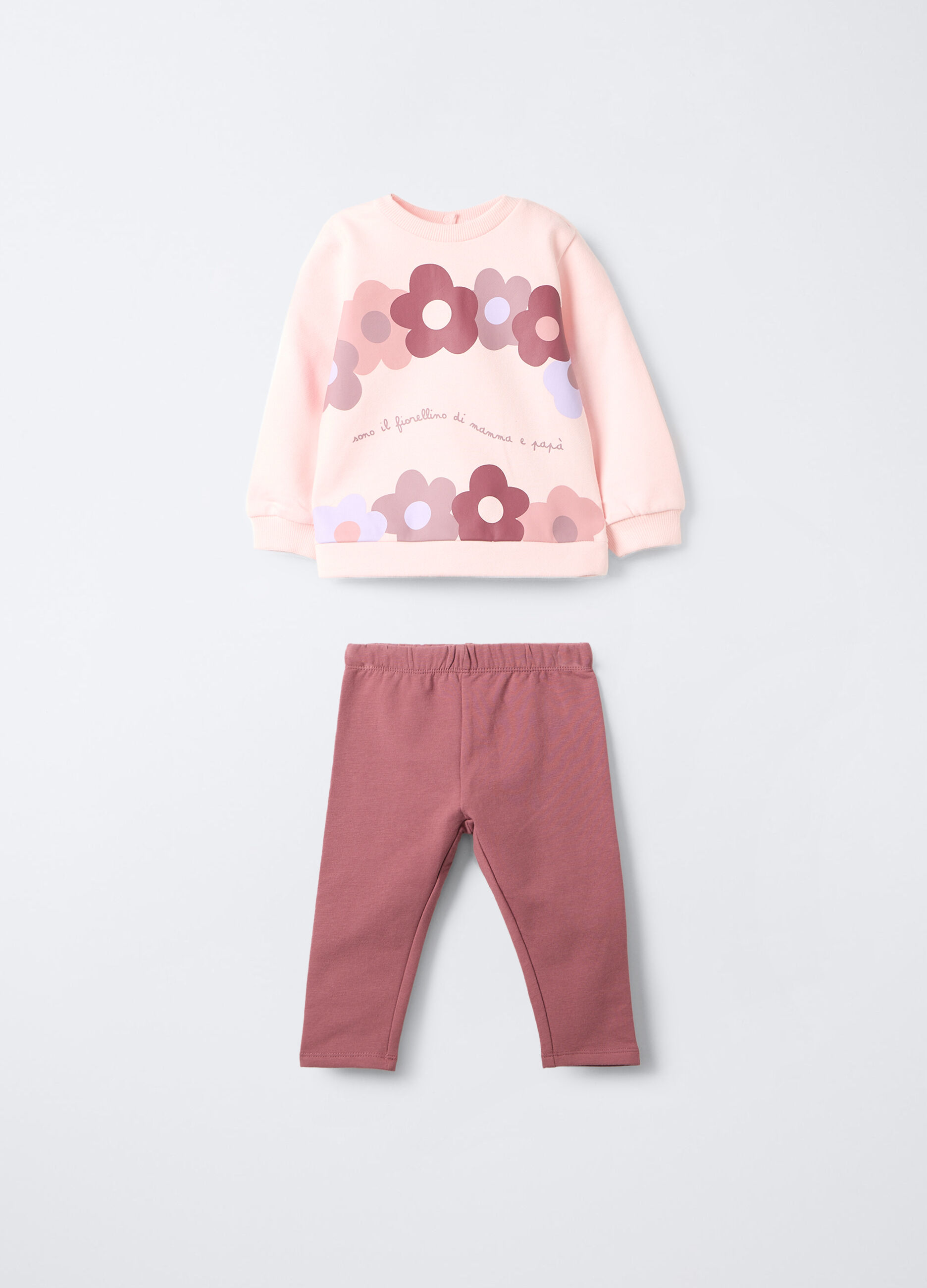 Jogging set in felpa di puro cotone bimba_0