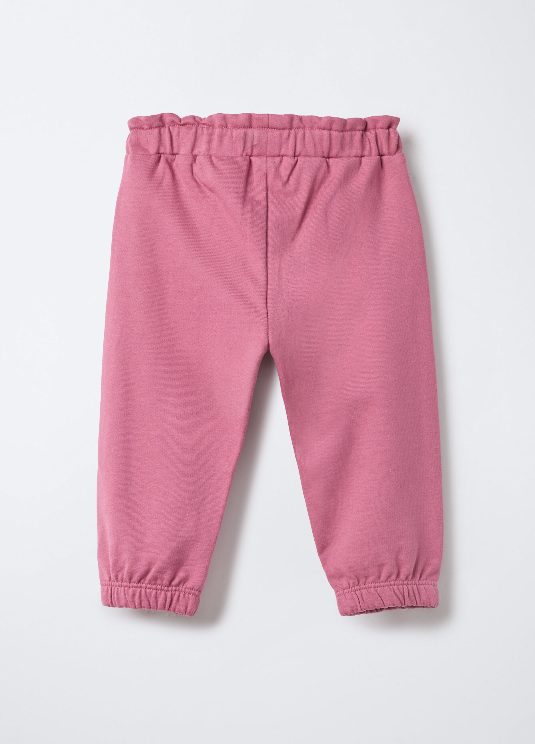 Pantaloni in pura felpa di cotone Fit regular neonata