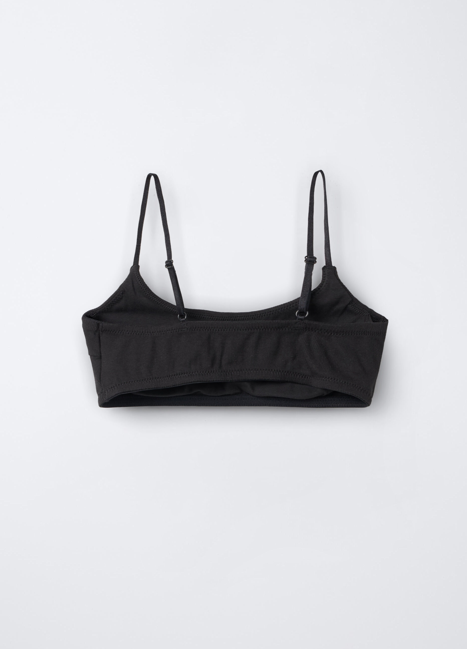 Top imbottito in costina di cotone stretch ragazza_1