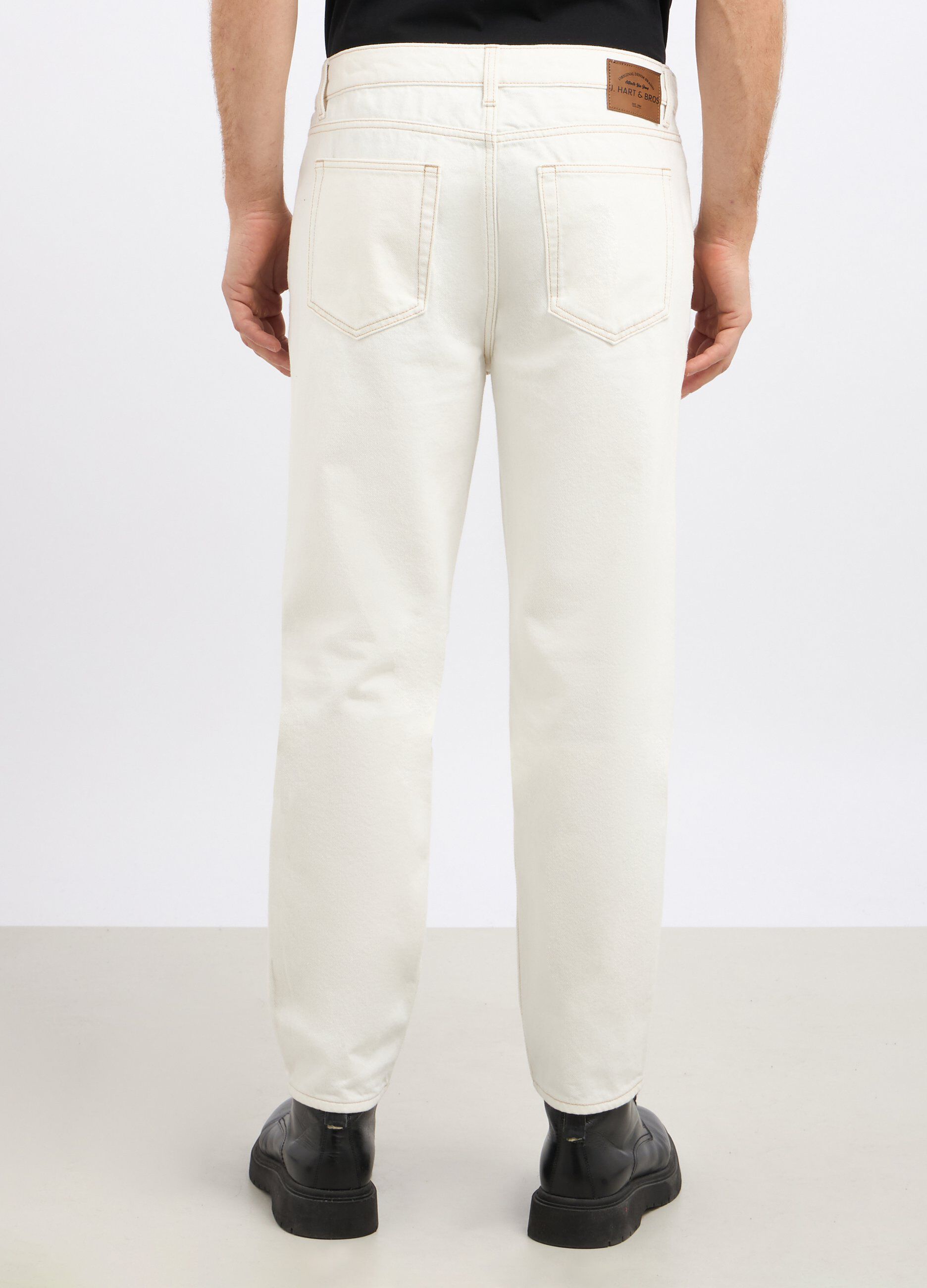 Pantaloni in denim di puro cotone uomo_1