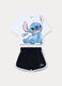 Jogging set Disney in jersey di puro cotone ragazza_0