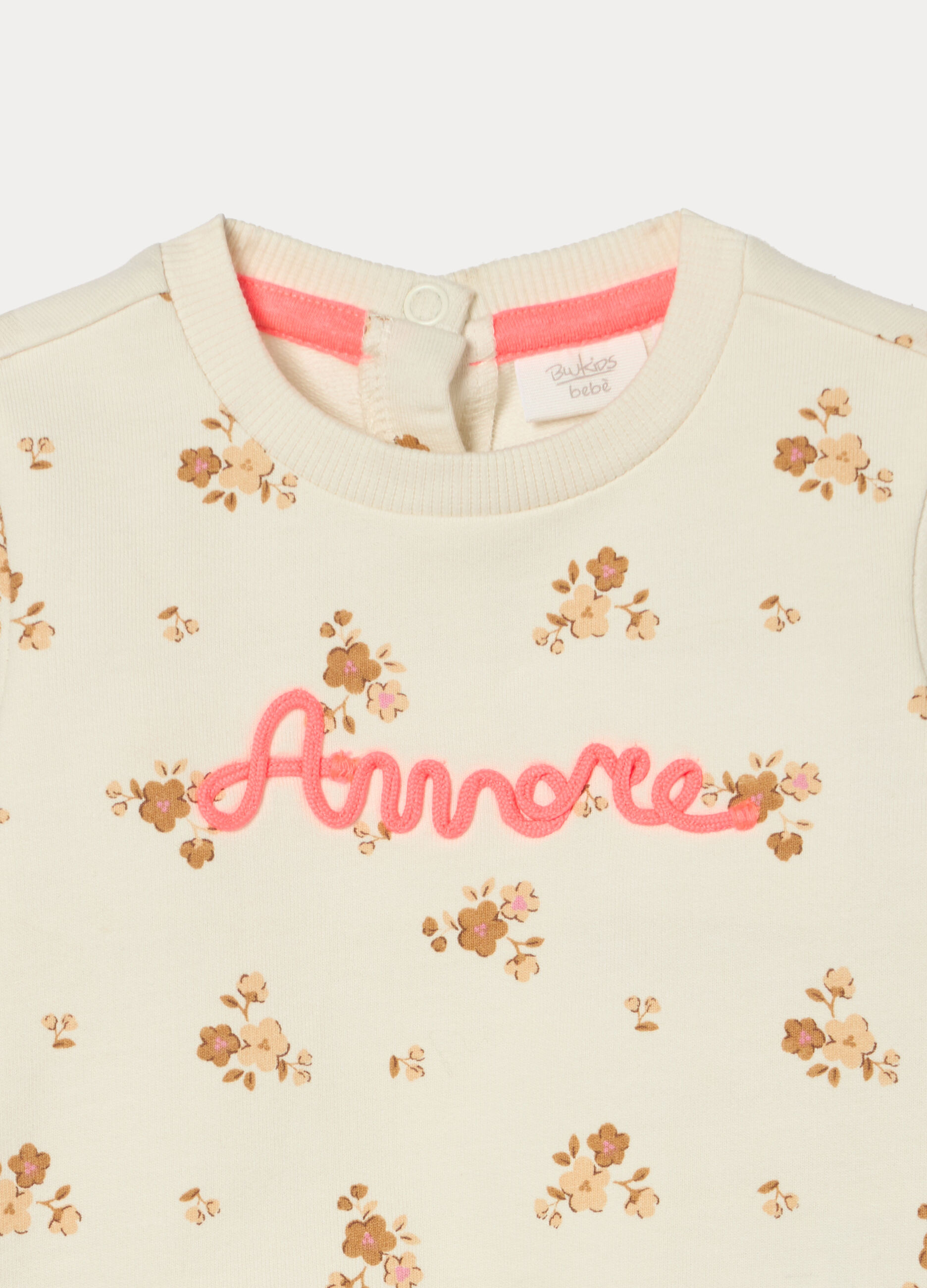 Jogging set in french terry di puro cotone neonata_2