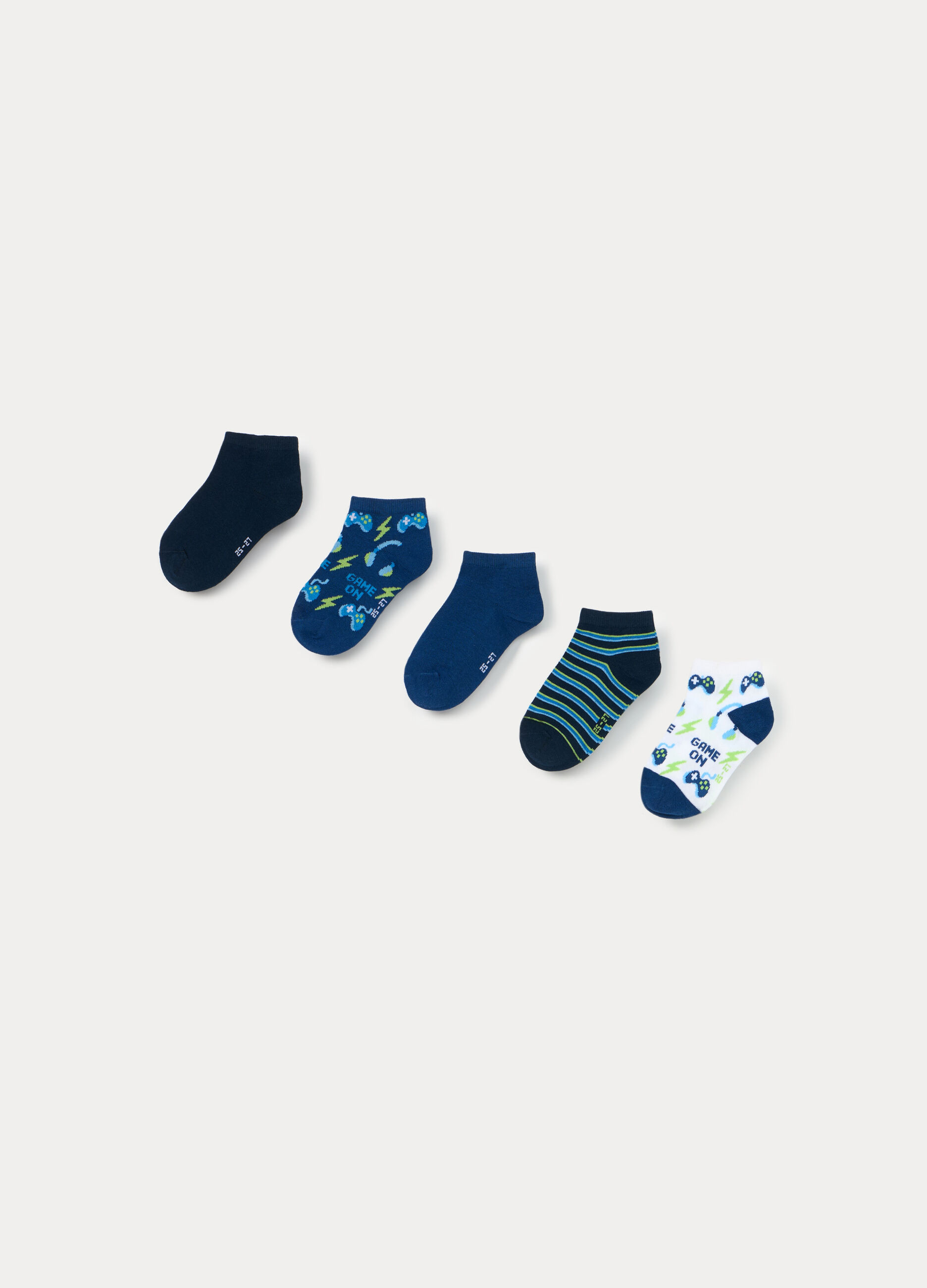 Pack 5 calze corte in misto cotone stretch _1