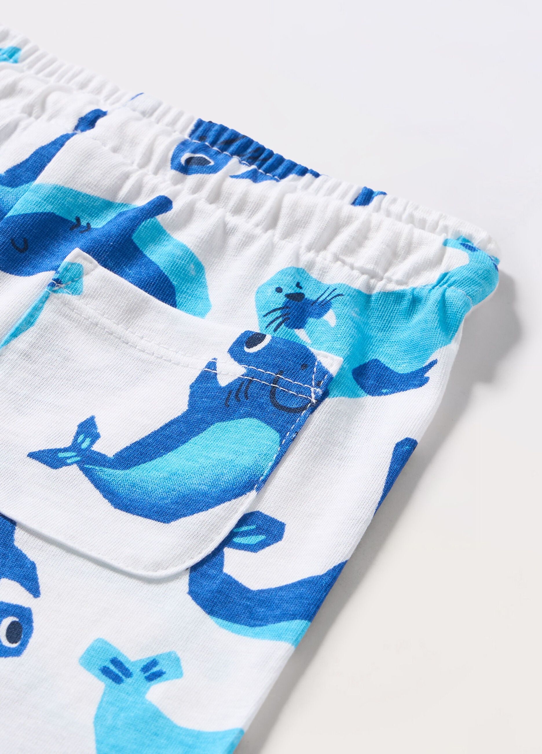 Shorts in jersey di puro cotone neonato_1